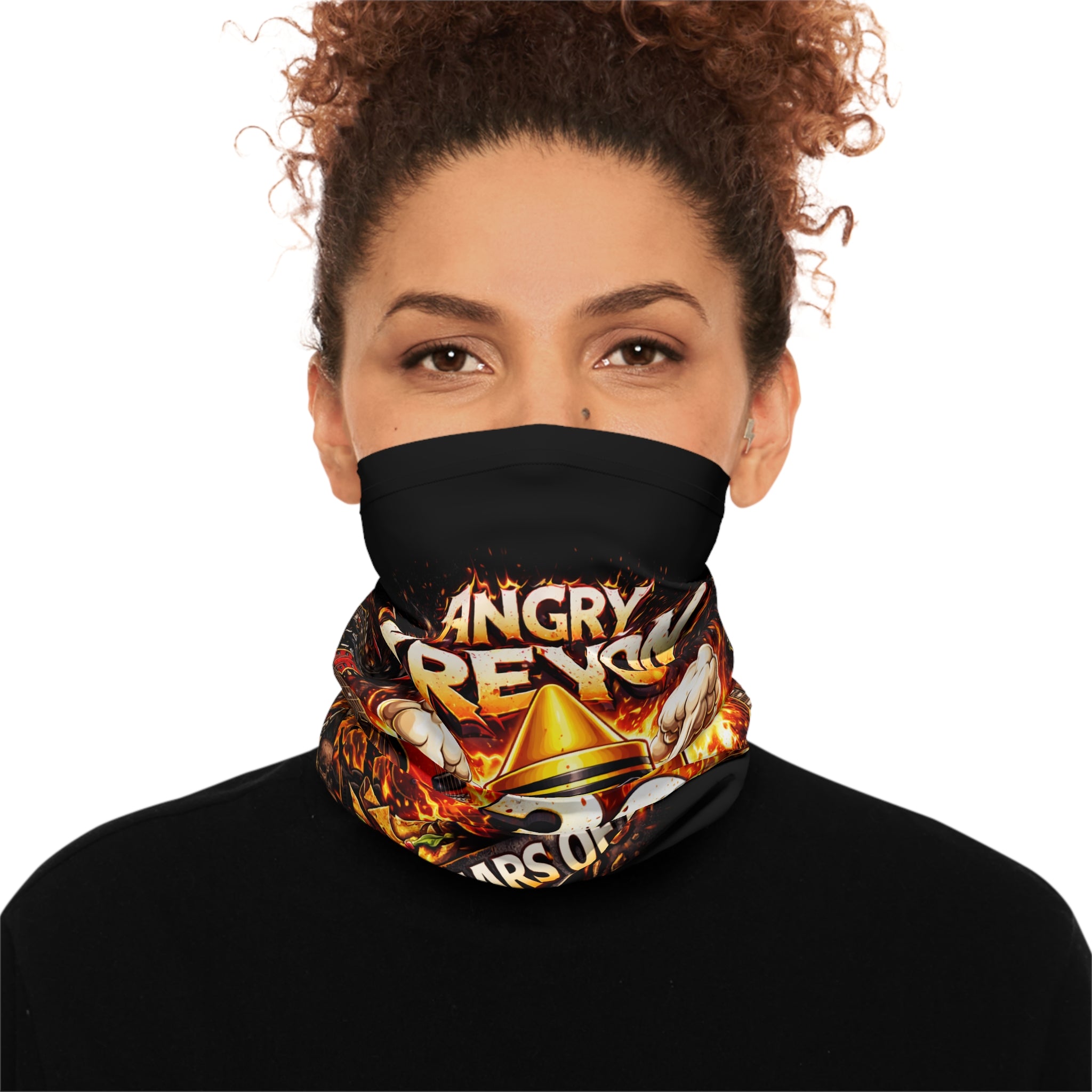 Angry Kreyon 30 Years of Angry Neck Gaiter | Rock Metal Graphic Band