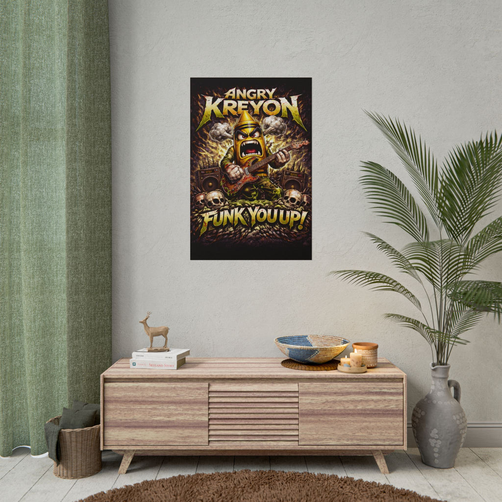 Rolled Poster — Angry Kreyon "Funk You Up" Rock Funk Music Art Poster