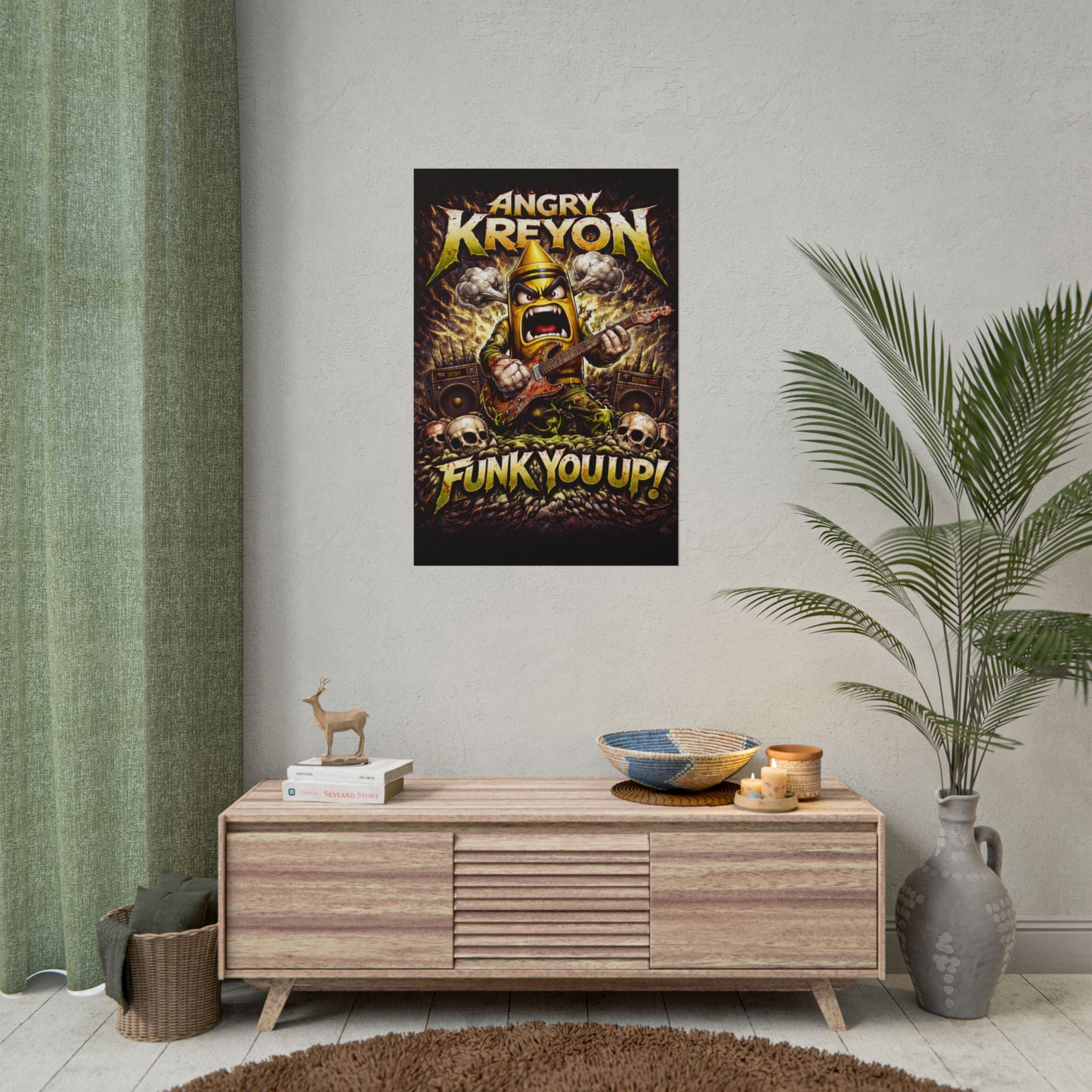 Rolled Poster — Angry Kreyon "Funk You Up" Rock Funk Music Art Poster