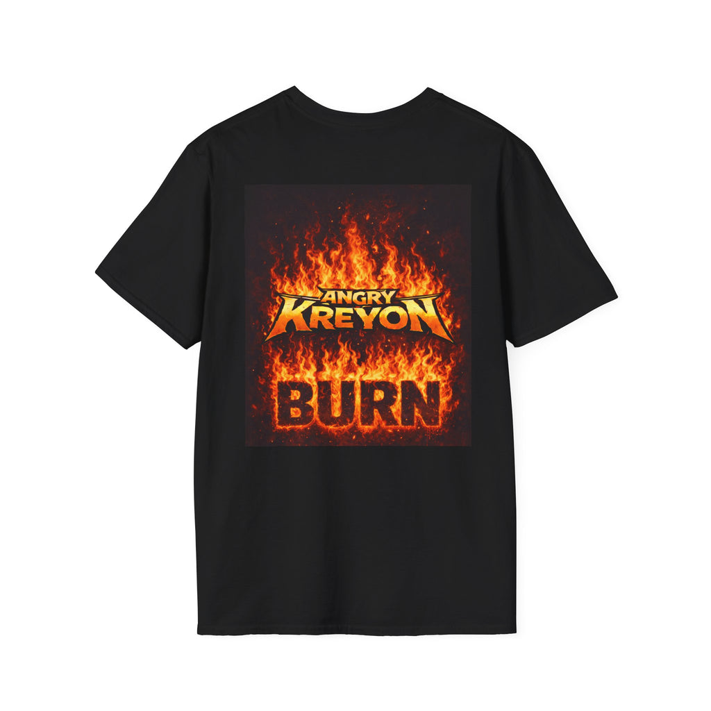 Angry Kreyon "Burn" (singles Edition) Graphic T-Shirt