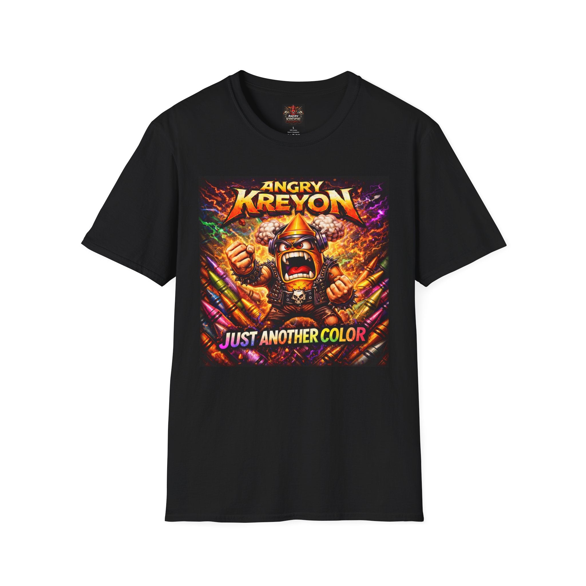 Angry Kreyon Graphic T-Shirt — "Just Another Color" Vintage Rock Band Tee