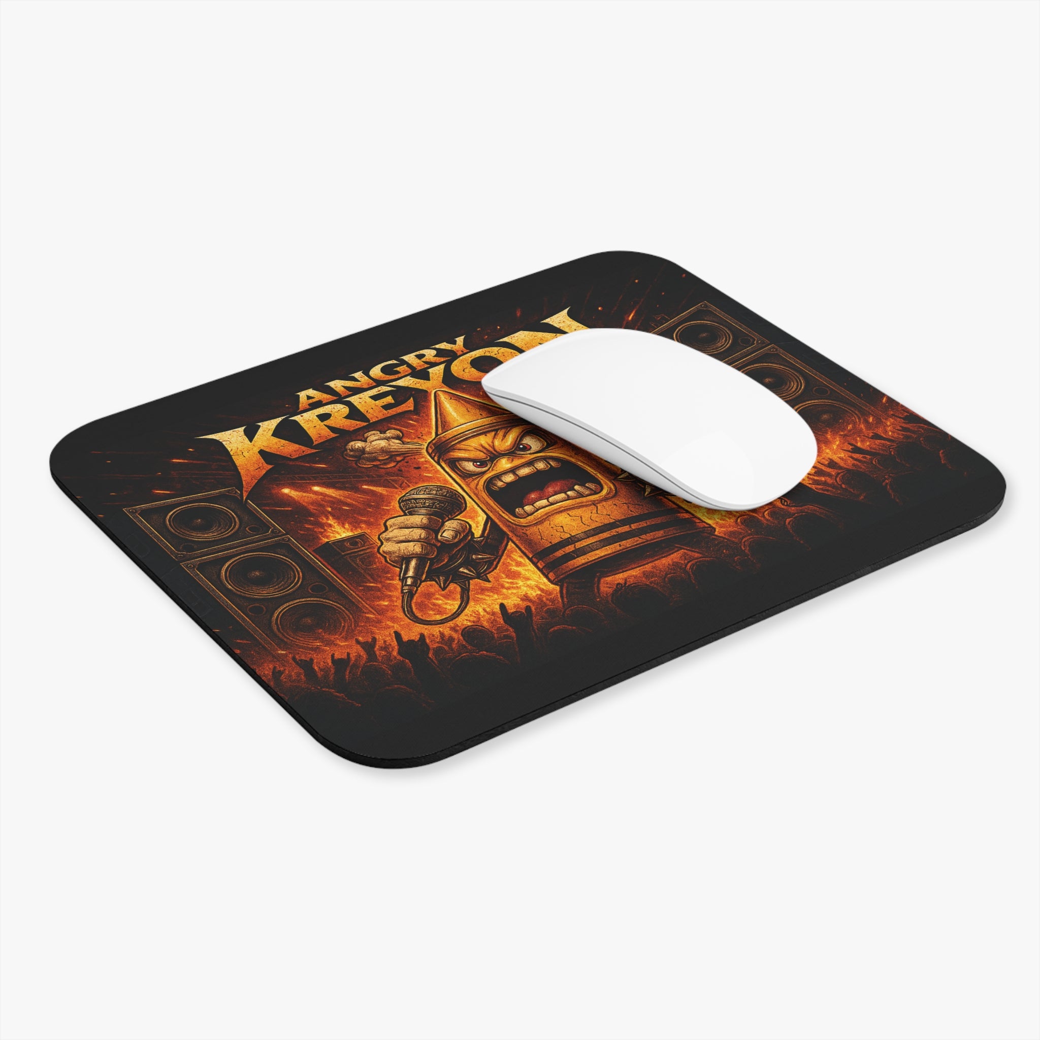 Angry Kreyon on Stage Singer Mouse Pad | Gaming Desk Mat