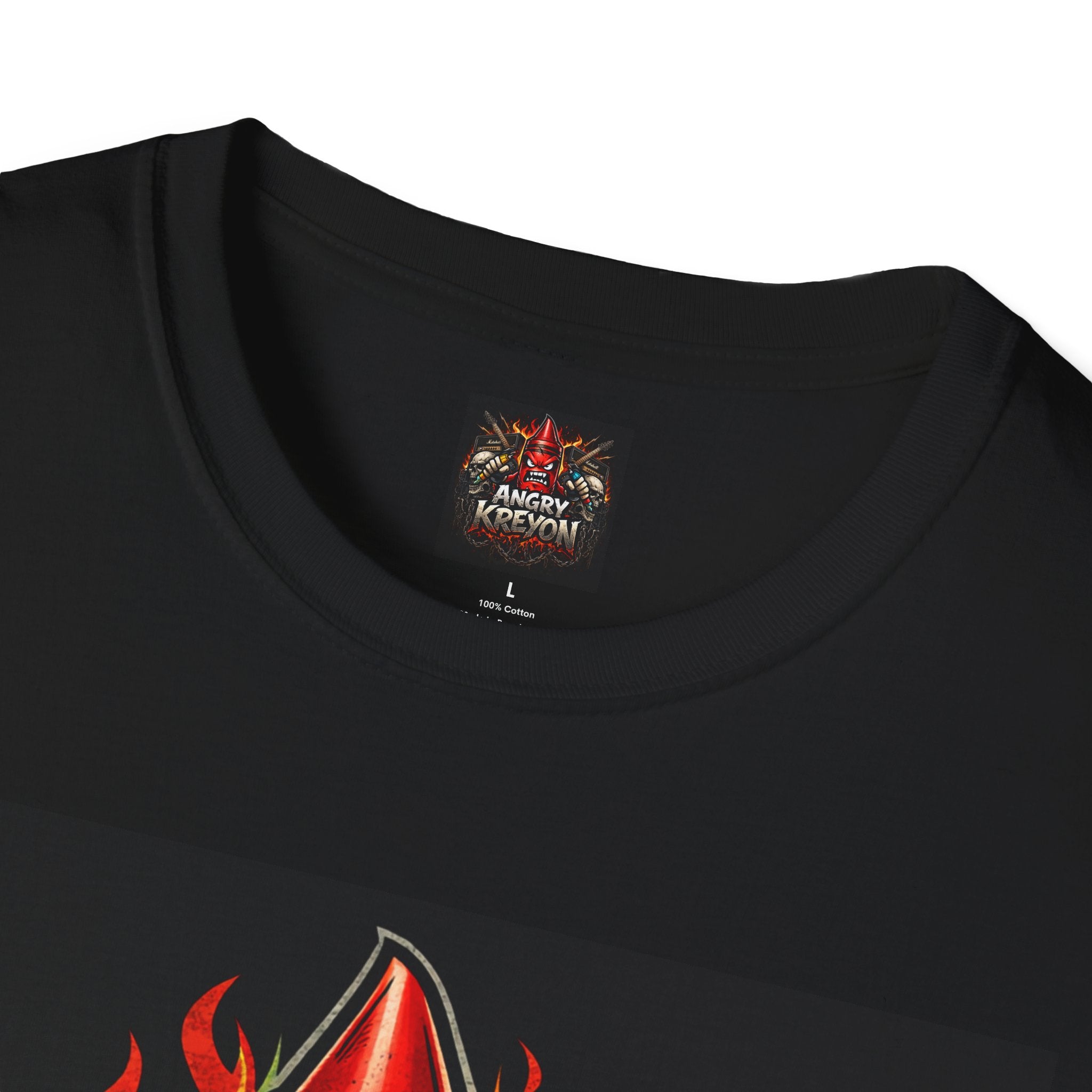 Angry Kreyon simple Graphic T-Shirt — Gamer Flame Logo Tee