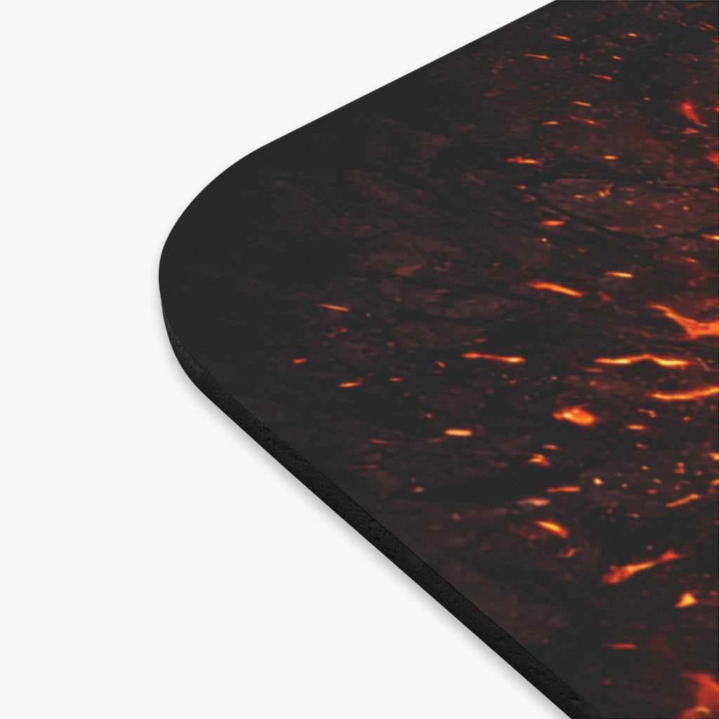 Angry Kreyon Gaming Mouse Pad — Fiery Rock Logo Desk Mat for Gamers