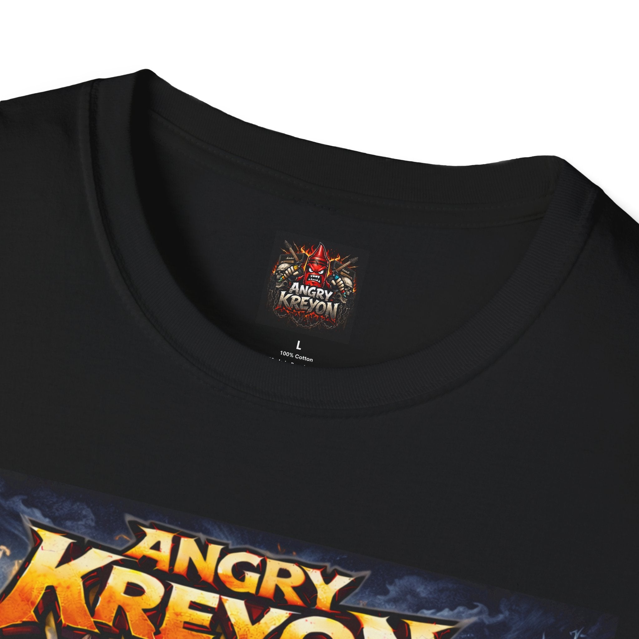 Viking Metal Band T-Shirt — "Angry Kreyon: Valhalla Awaits" Graphic Tee