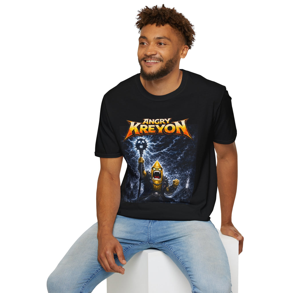 Angry Kreyon Graphic T-Shirt — Retro Metal Band Style Tee