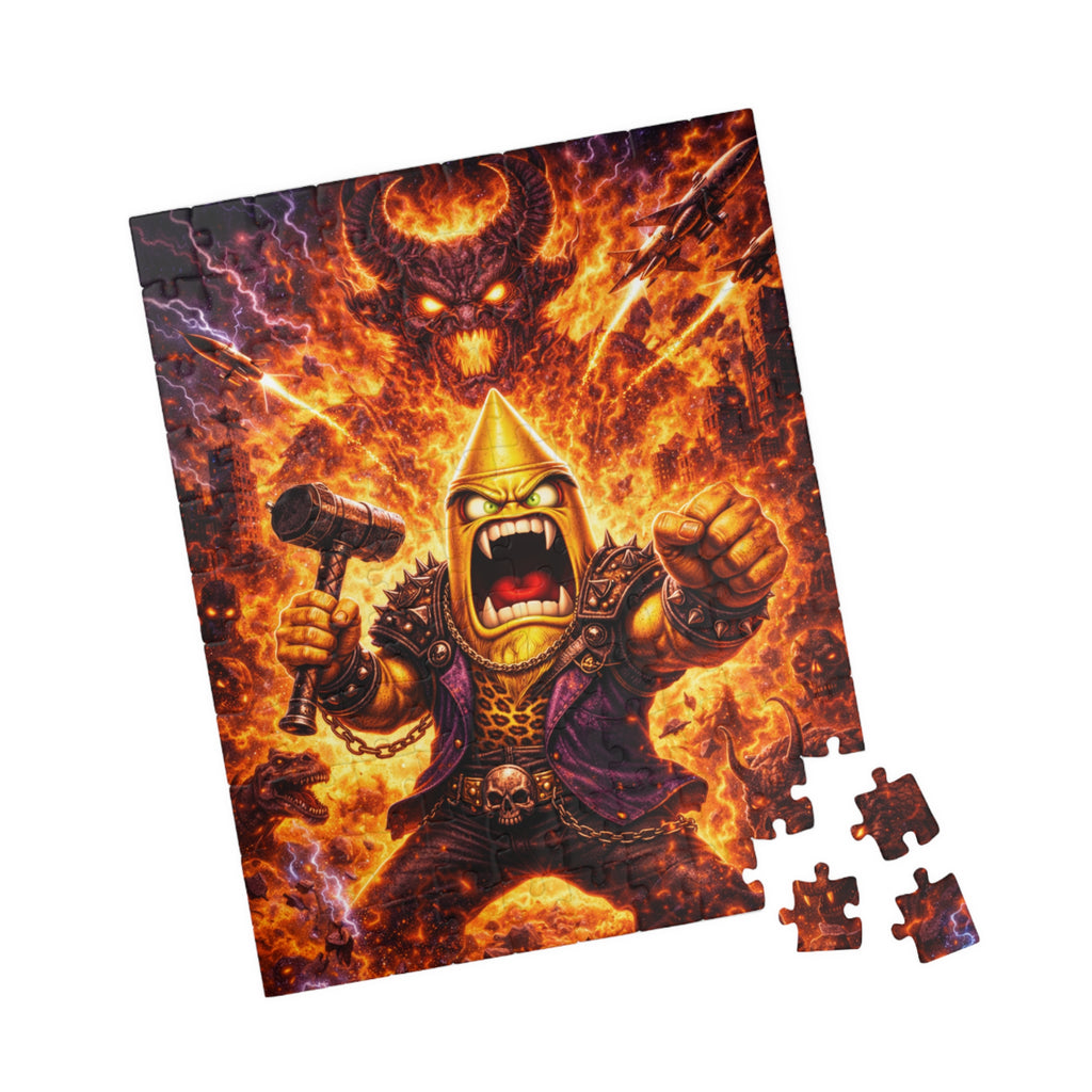 Fiery Viking Warrior Puzzle — Epic Fantasy Jigsaw (110/252/520/1014 pcs)