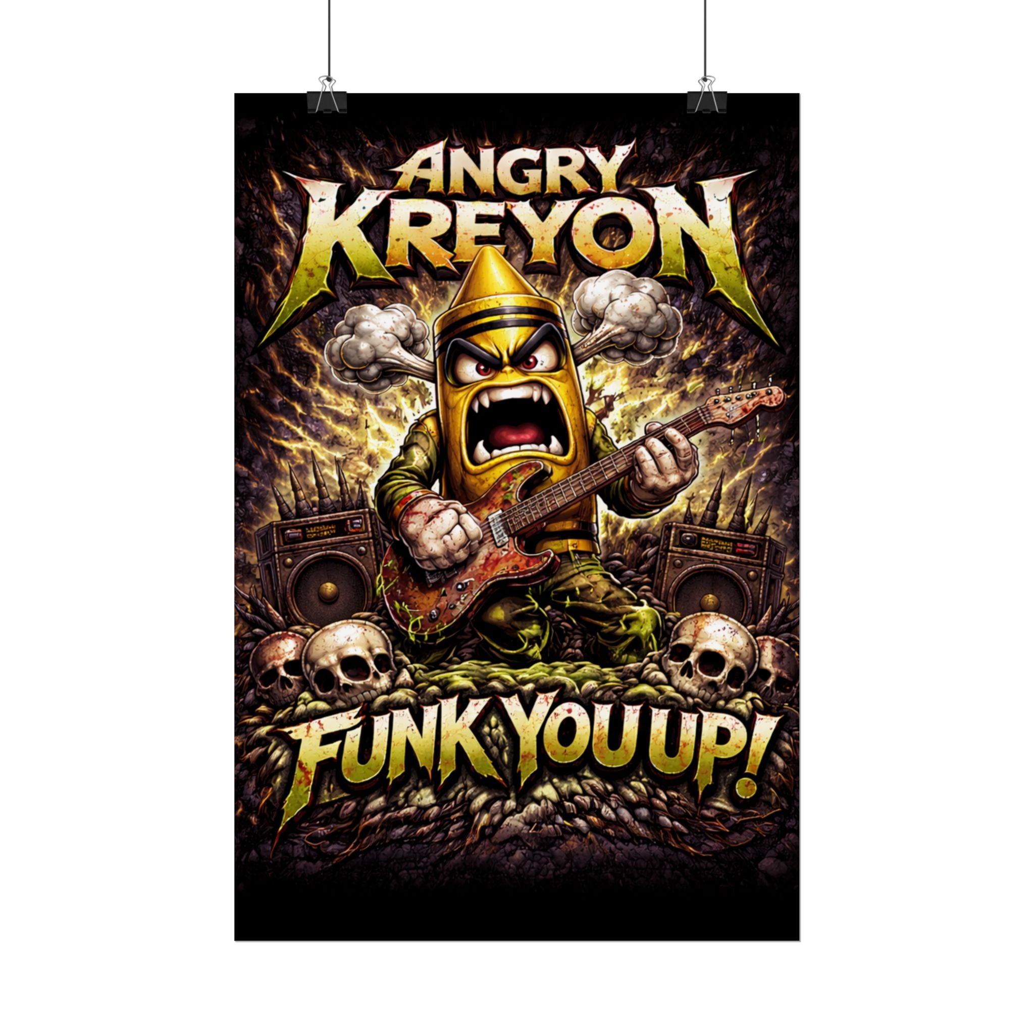 Rolled Poster — Angry Kreyon "Funk You Up" Rock Funk Music Art Poster