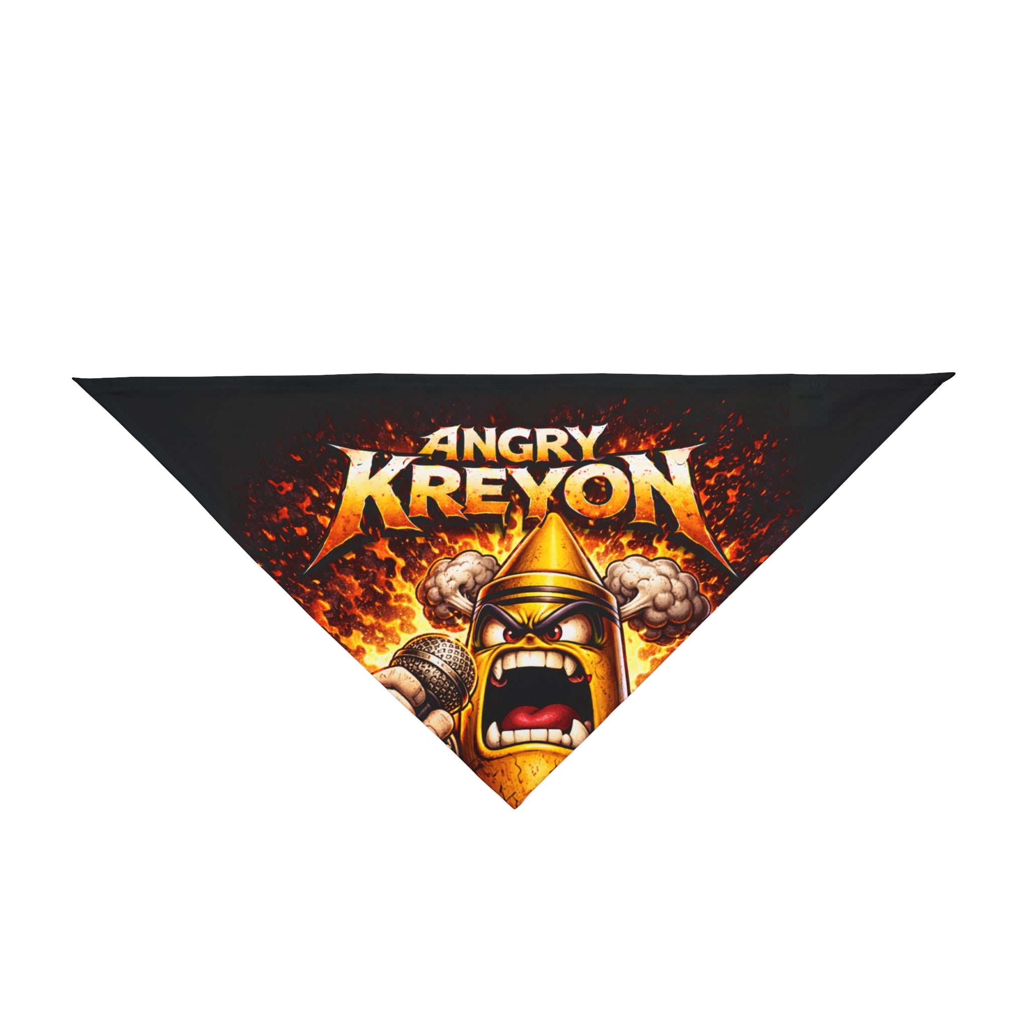 Angry Kreyon Fiery Mascot Pet Bandana