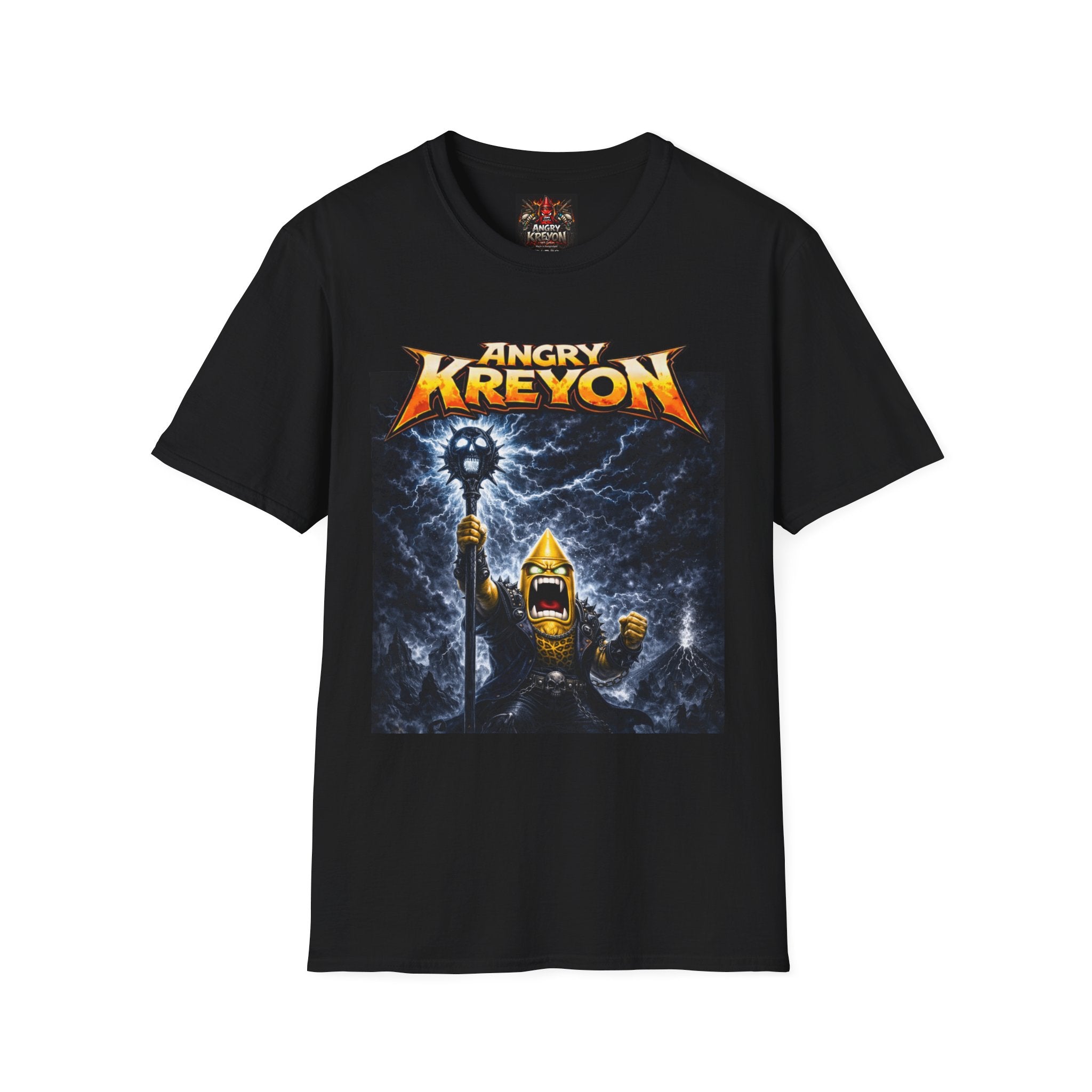 Angry Kreyon Graphic T-Shirt — Retro Metal Band Style Tee