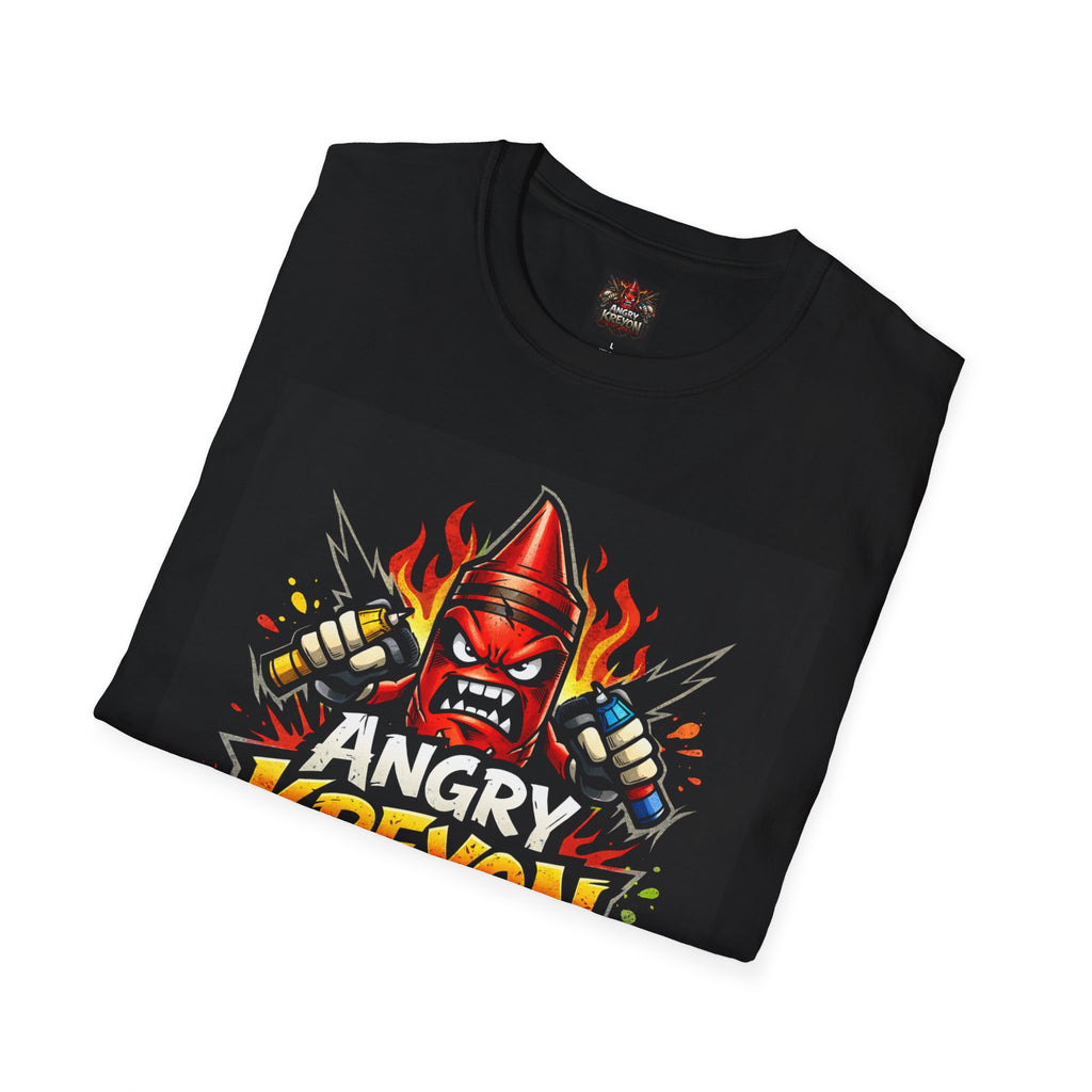 Angry Kreyon simple Graphic T-Shirt — Gamer Flame Logo Tee