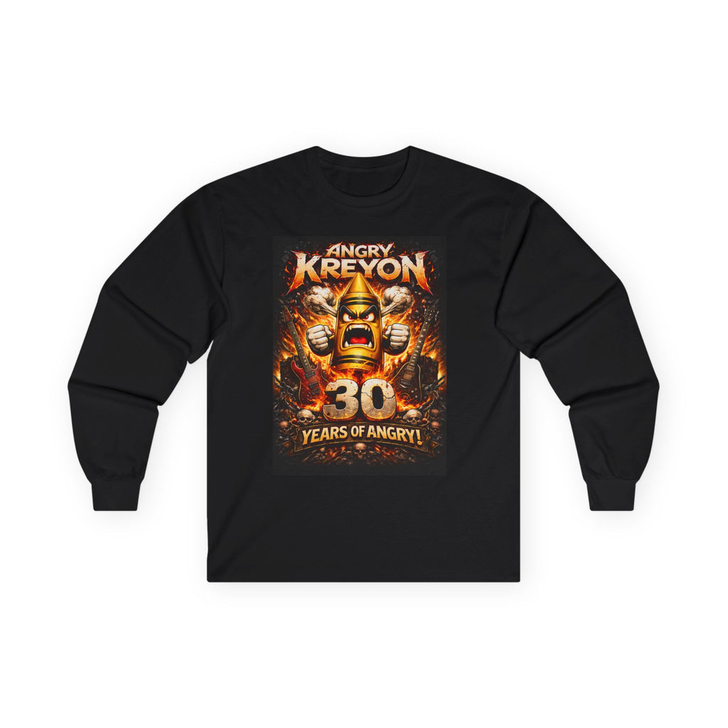 Long Sleeve Tee — Angry Kreyón "30 Years of Angry" Anniversary Graphic