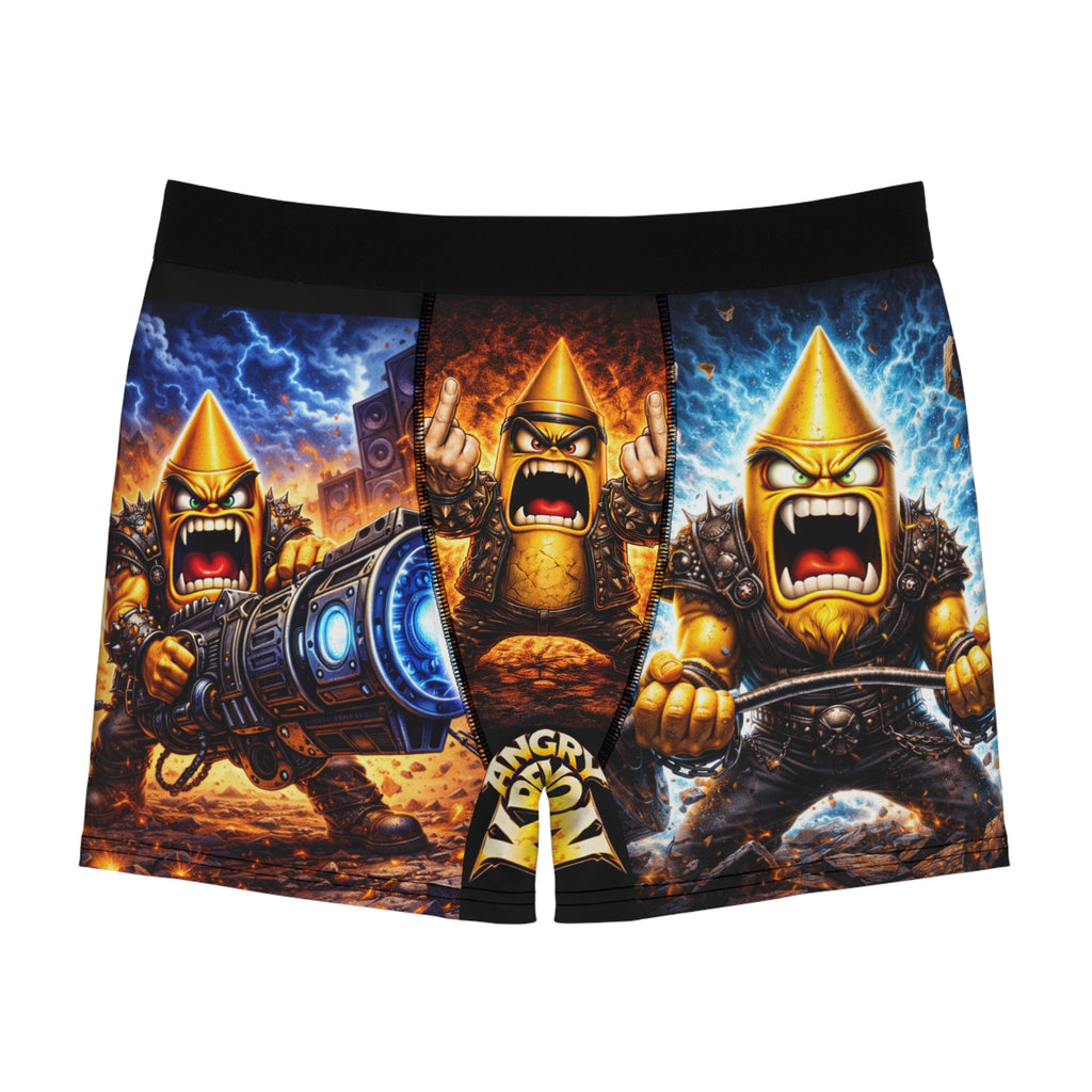 Men's Boxer Briefs — Fierce Warrior Character All-Over Print