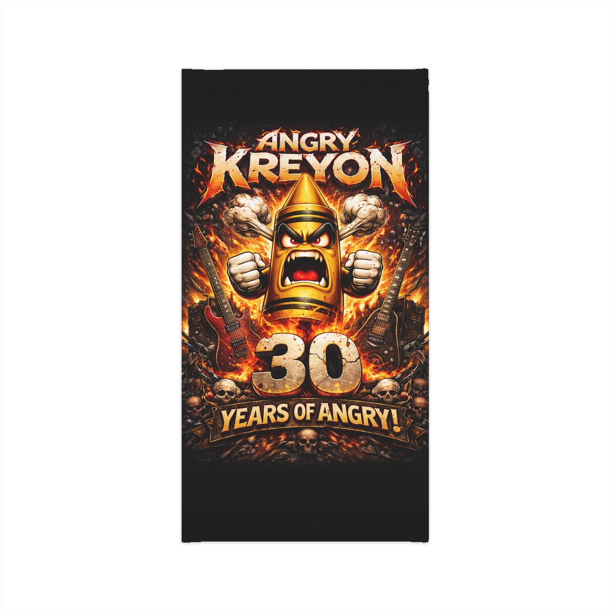 Angry Kreyon 30 Years of Angry Neck Gaiter | Rock Metal Graphic Band
