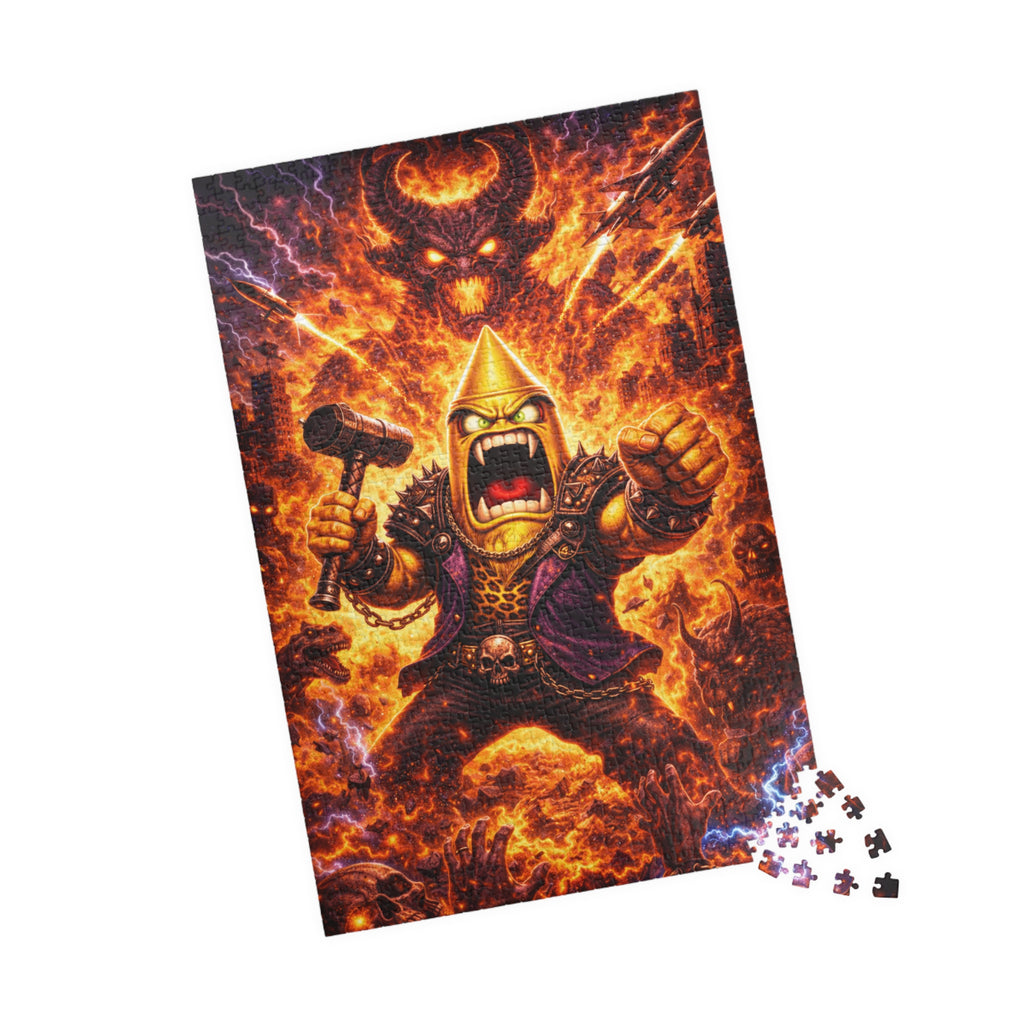 Fiery Viking Warrior Puzzle — Epic Fantasy Jigsaw (110/252/520/1014 pcs)
