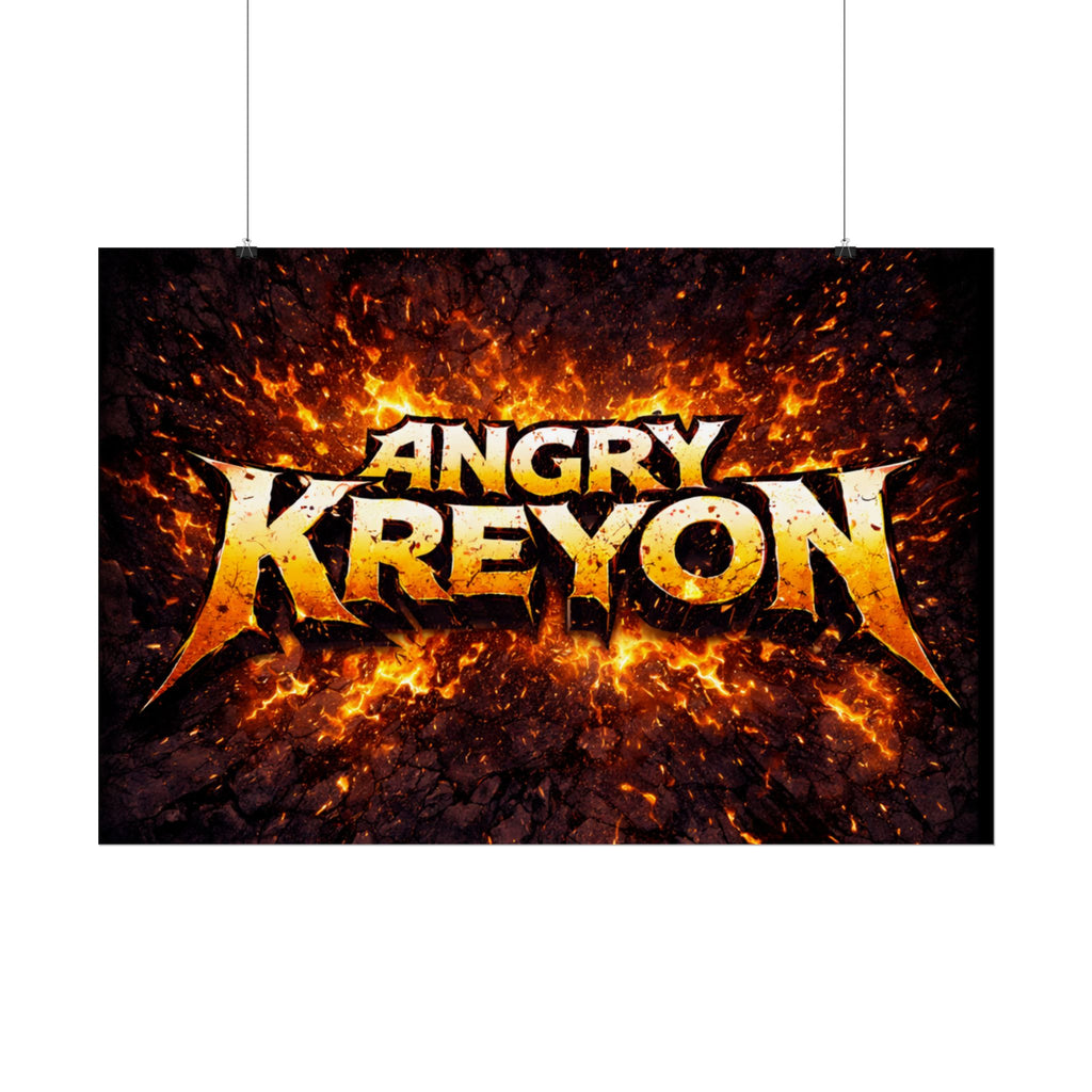 Angry Kreyon Poster — Fiery Rock Band Wall Art (Rolled Poster)