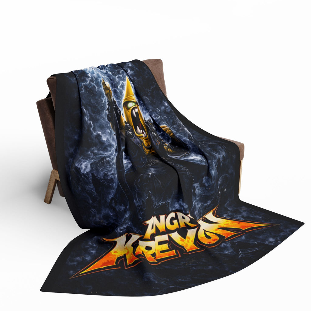 Angry Kreyon Oracle Fleece Blanket — Mythic Storm Graphic Throw