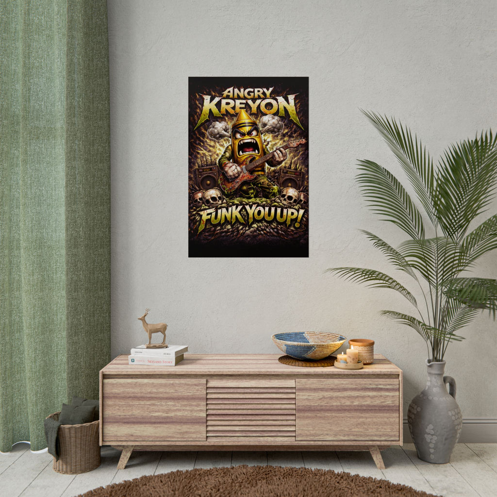 Rolled Poster — Angry Kreyon "Funk You Up" Rock Funk Music Art Poster