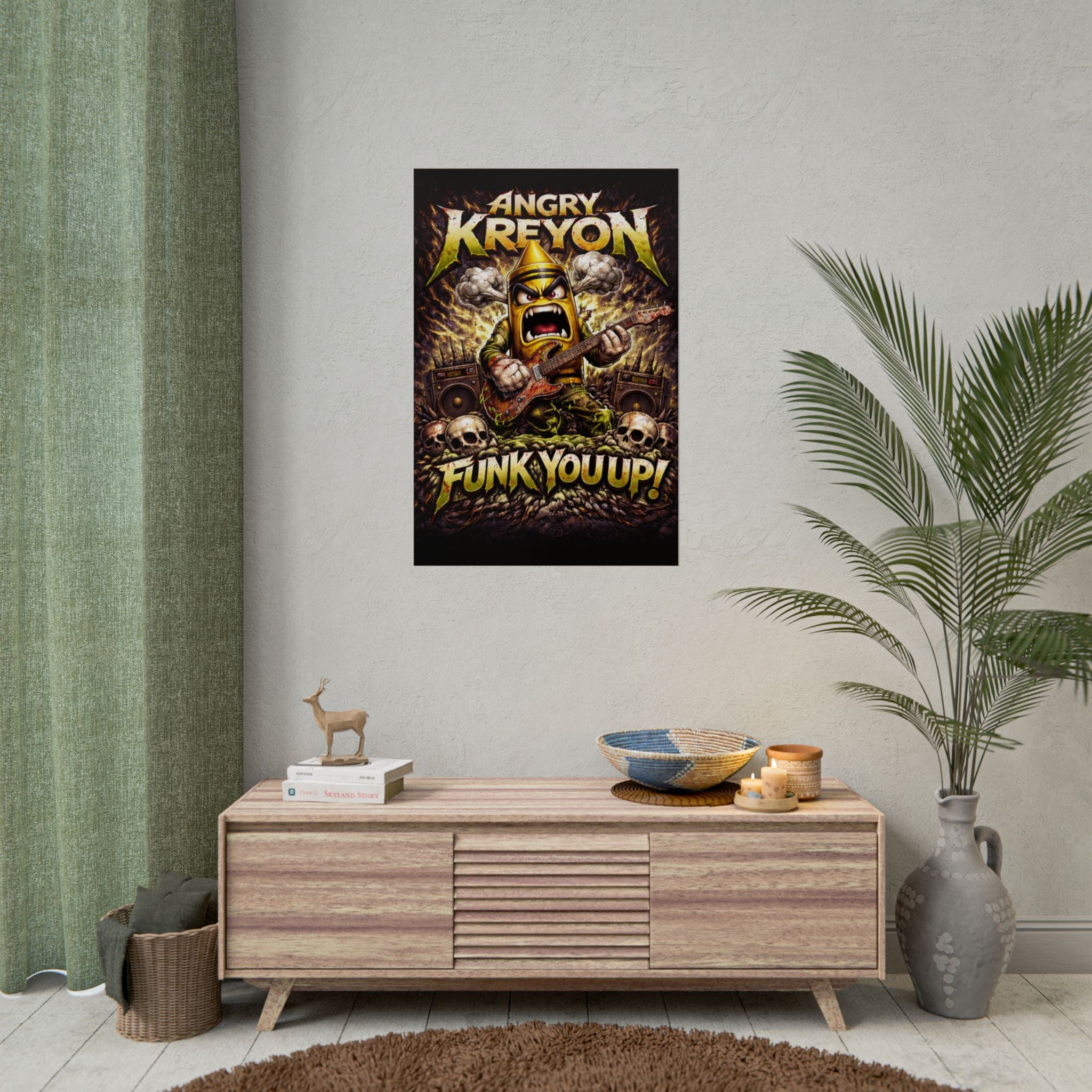 Rolled Poster — Angry Kreyon "Funk You Up" Rock Funk Music Art Poster