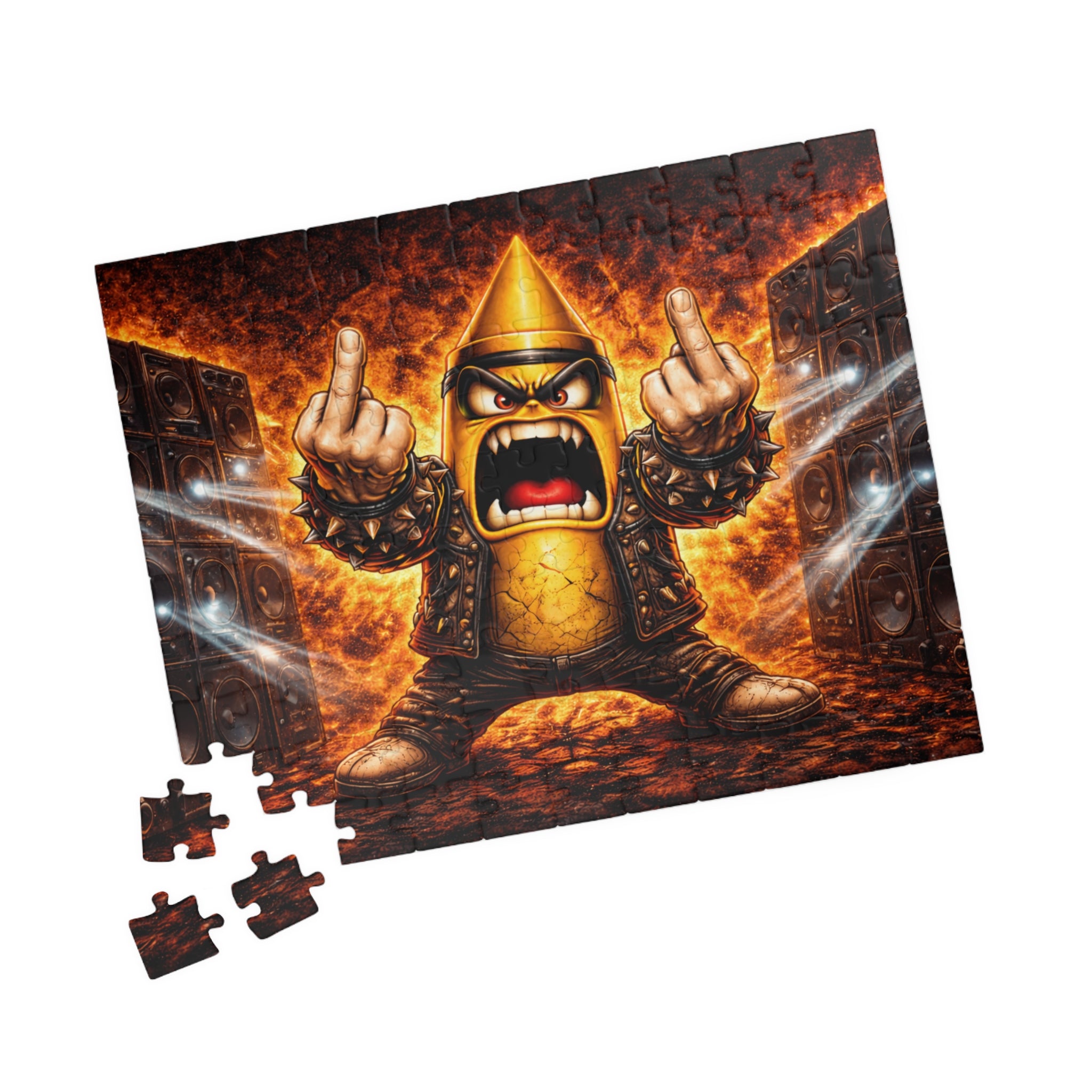 Fiery Viking Warrior Puzzle — Epic Fantasy Jigsaw (110/252/520/1014 pcs)