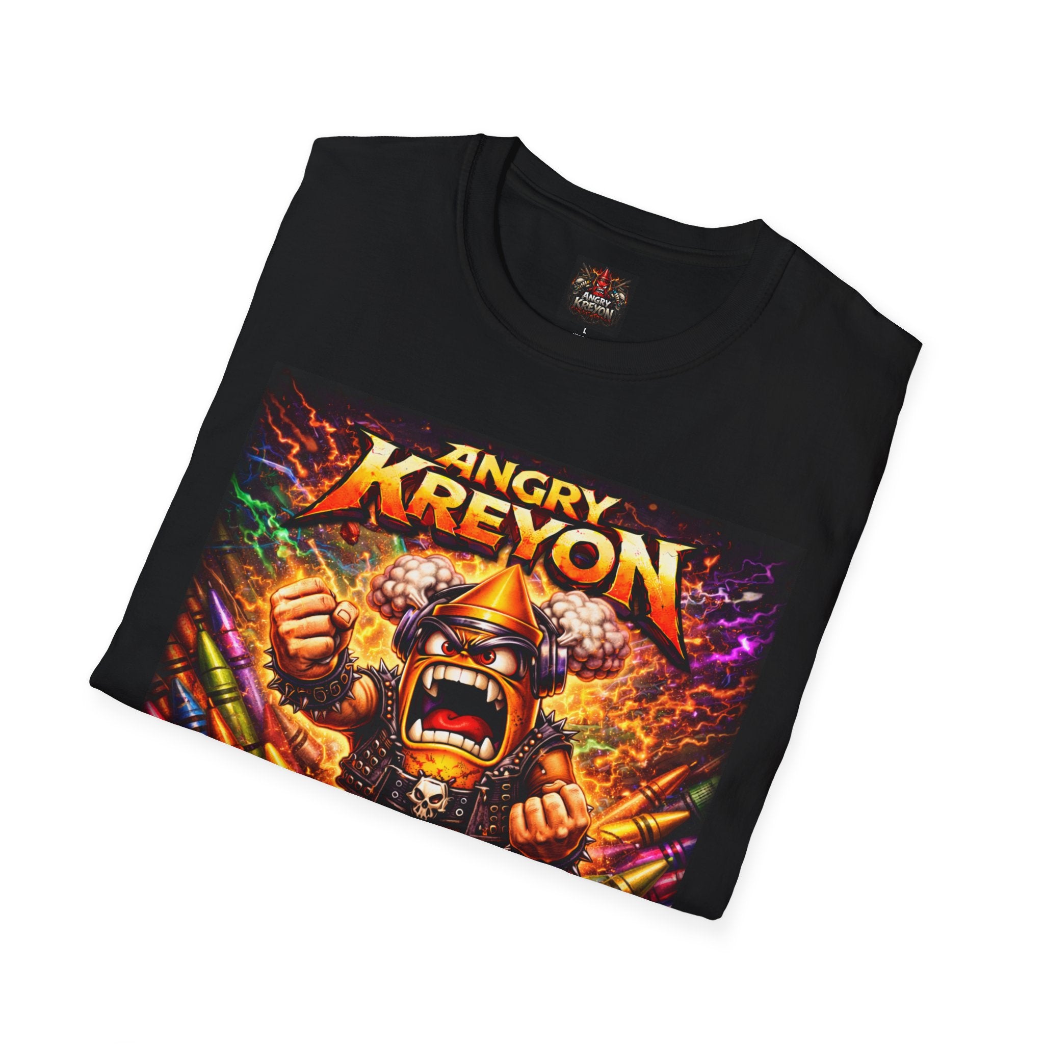 Angry Kreyon Graphic T-Shirt — "Just Another Color" Vintage Rock Band Tee
