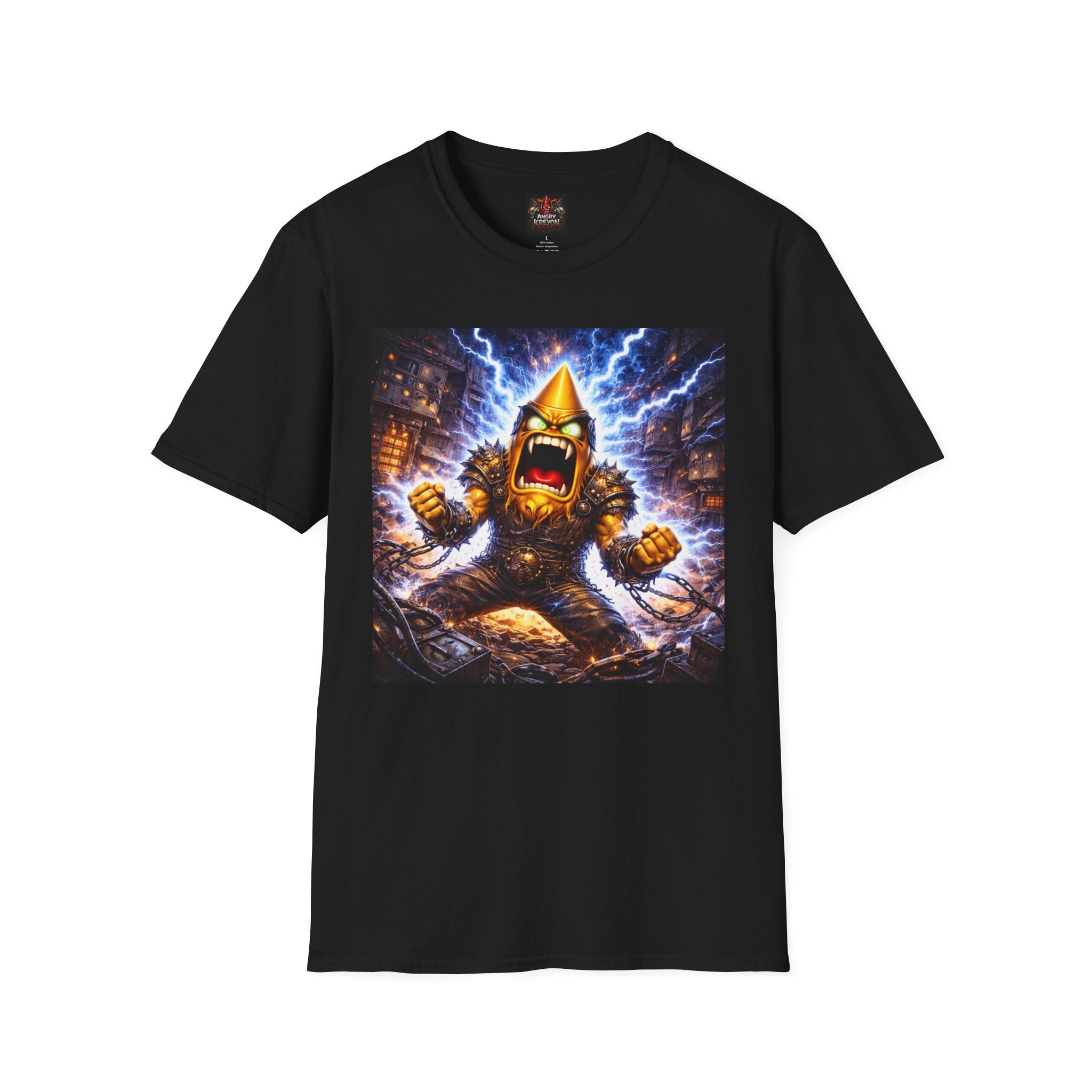 Angry Kreyón Shocked T-Shirt — Retro Arcade Beast Graphic Tee