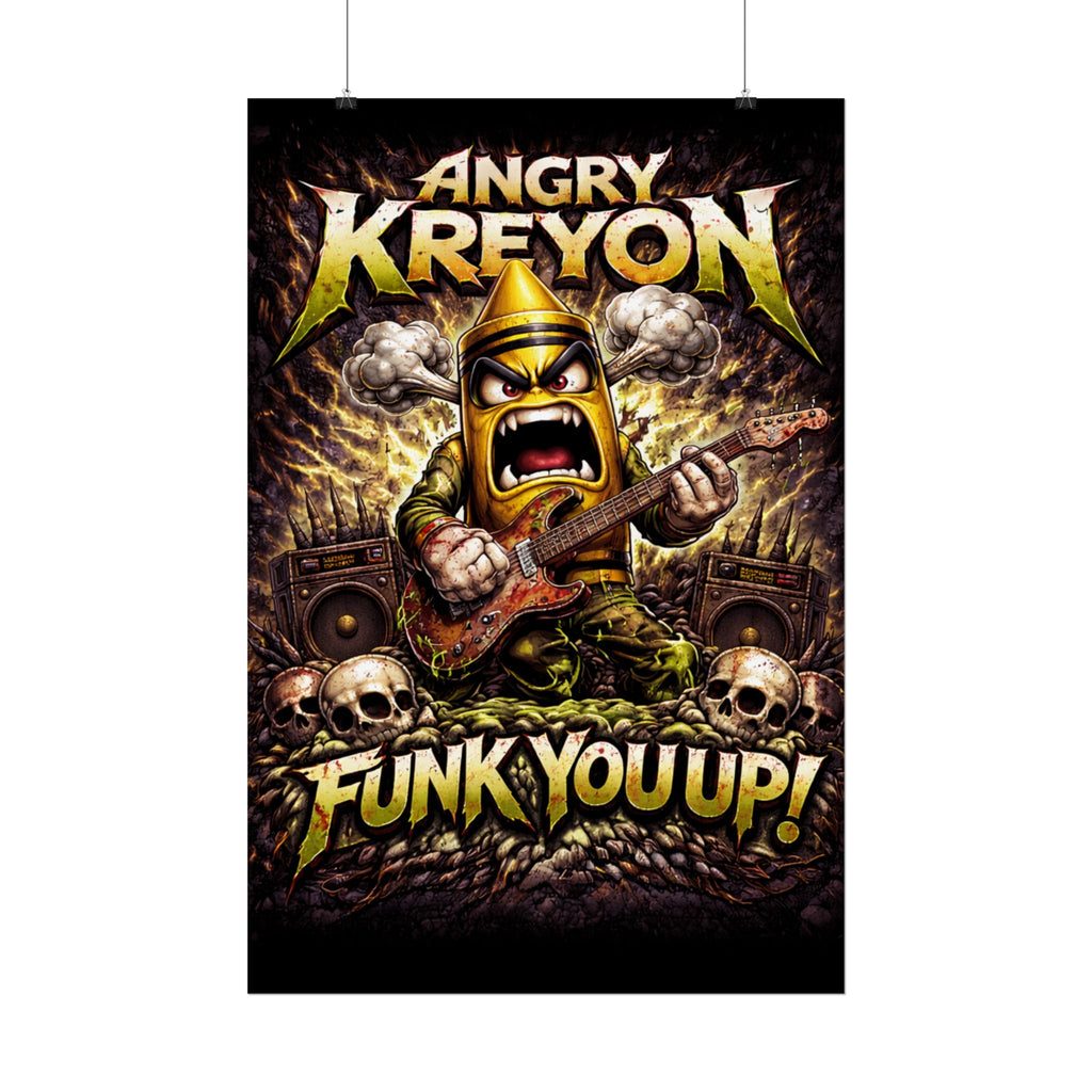 Rolled Poster — Angry Kreyon "Funk You Up" Rock Funk Music Art Poster