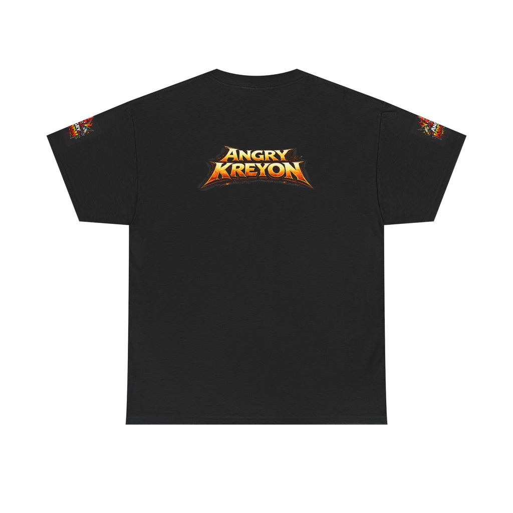 Angry Kreyon Motorcycle Graphic Tee — Retro Heavy Metal Biker Shirt