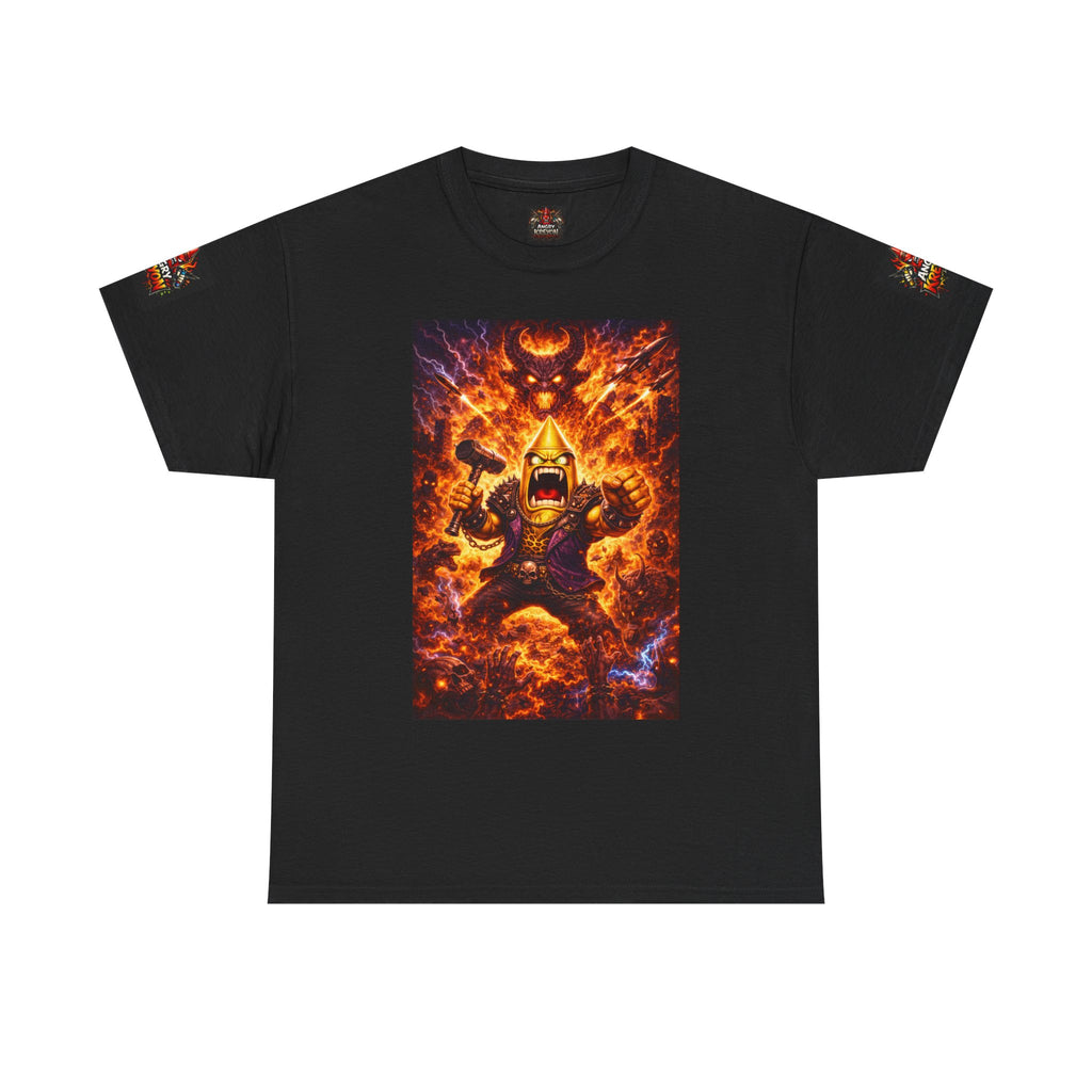 Angry Kreyon Metal Band Tee — Fiery Demon Logo Graphic T-Shirt