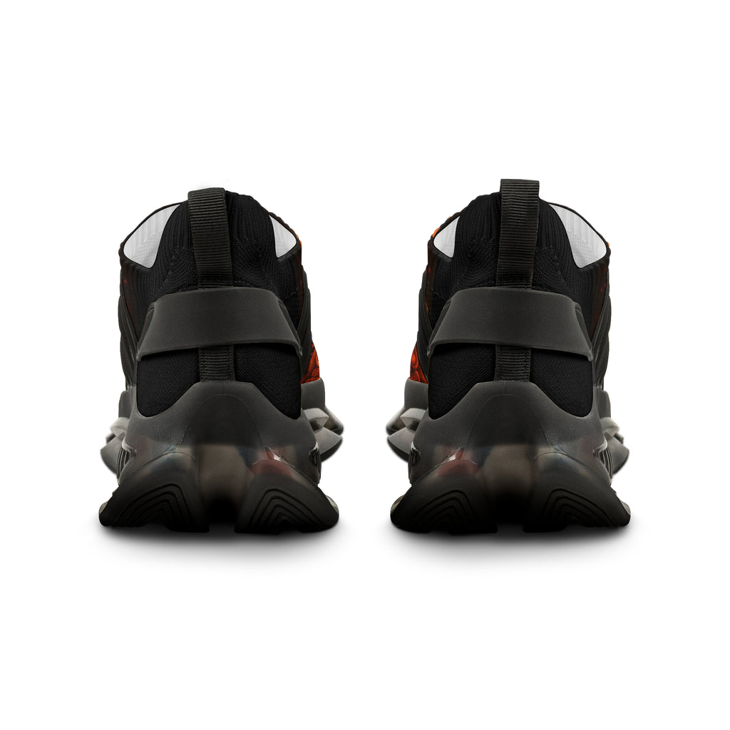 Men's Orange Kreyon Mesh Sneakers — Bold Graphic Athletic Shoes