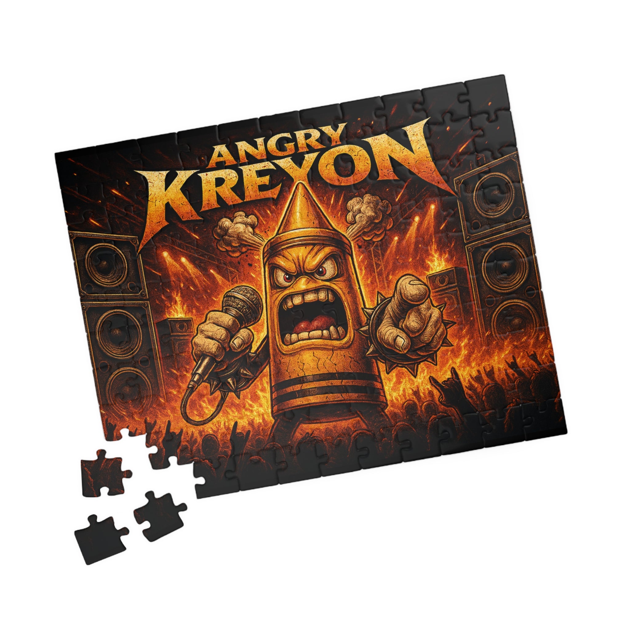 Angry Kreyon Metal Band Graphic Puzzle | 110–1014 Piece Jigsaw