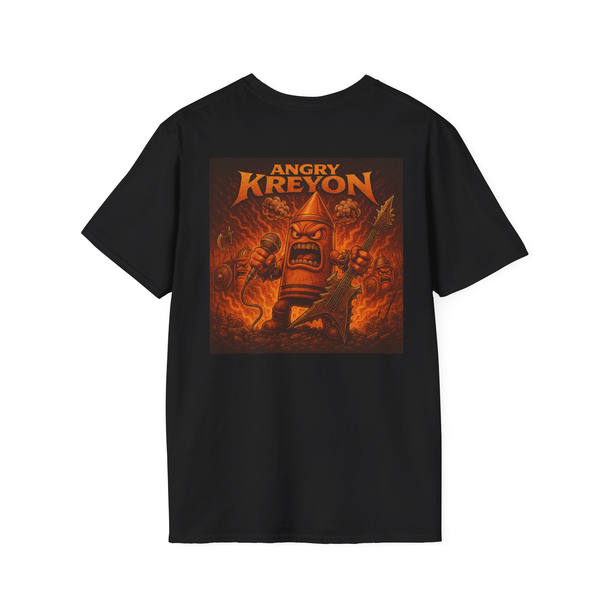 Angry Kreyon retro Graphic T-Shirt — Retro Heavy Metal Band Tee