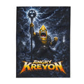Angry Kreyon Oracle Fleece Blanket — Mythic Storm Graphic Throw