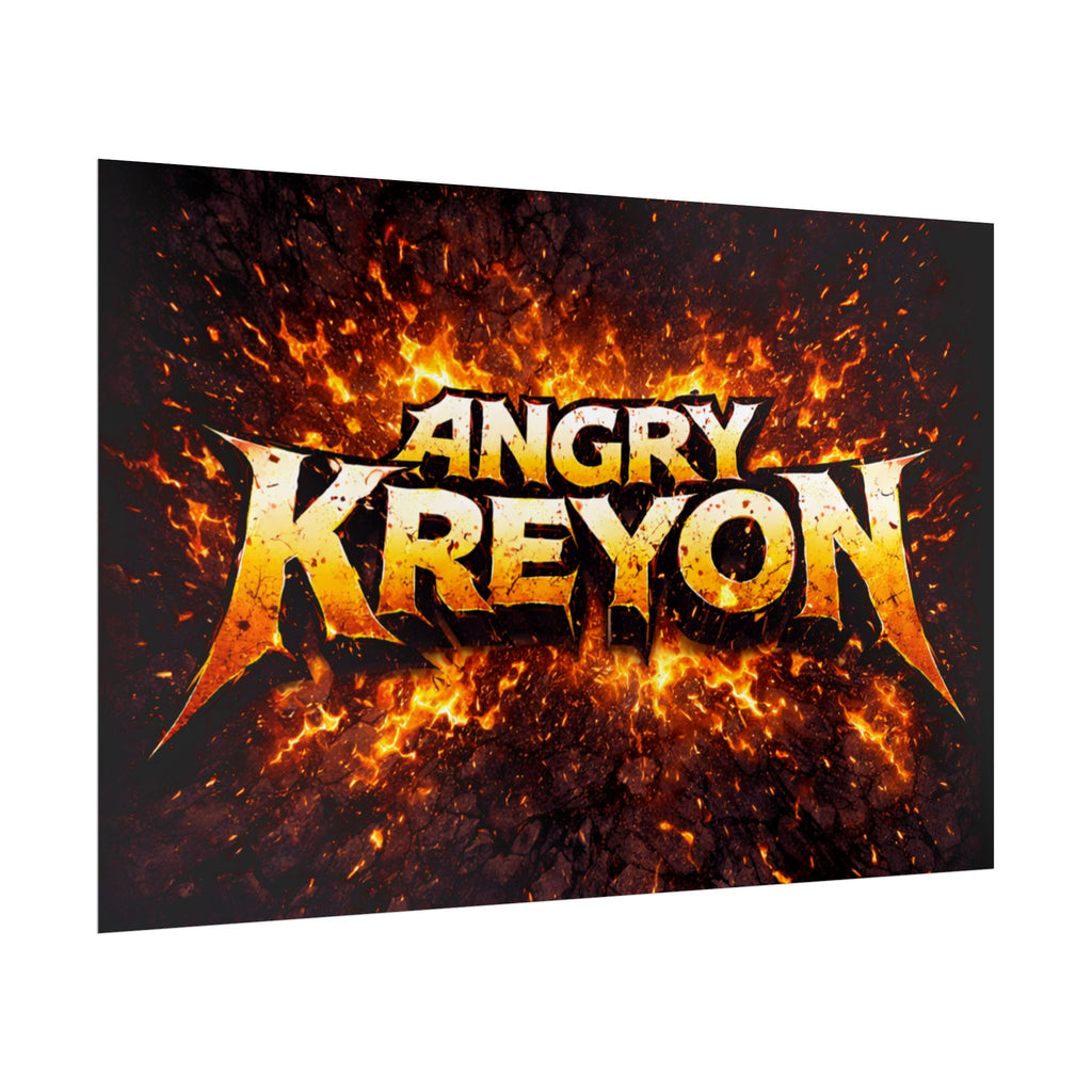 Angry Kreyon Poster — Fiery Rock Band Wall Art (Rolled Poster)