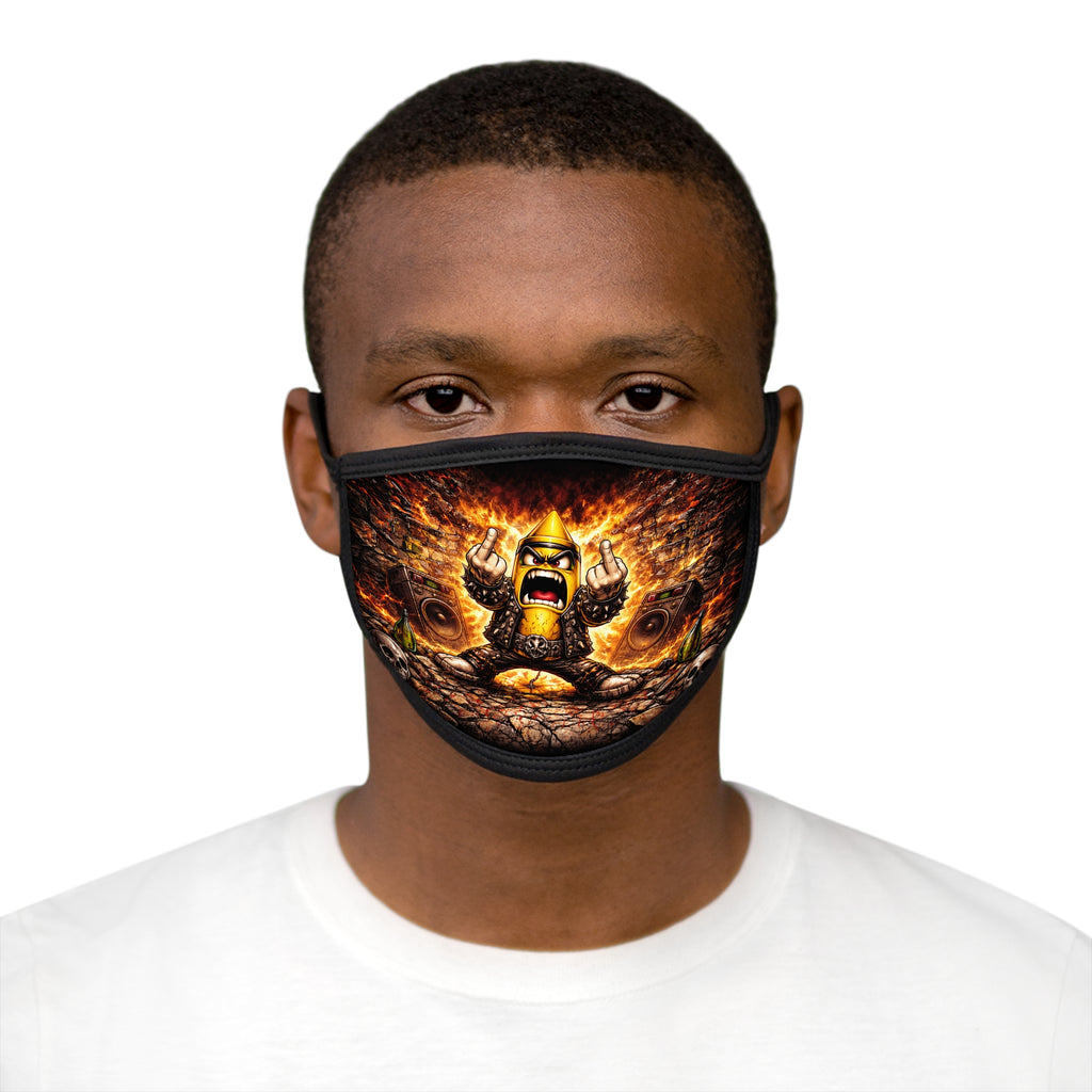 Angry Monster Face Mask — Fiery Rock Music Design