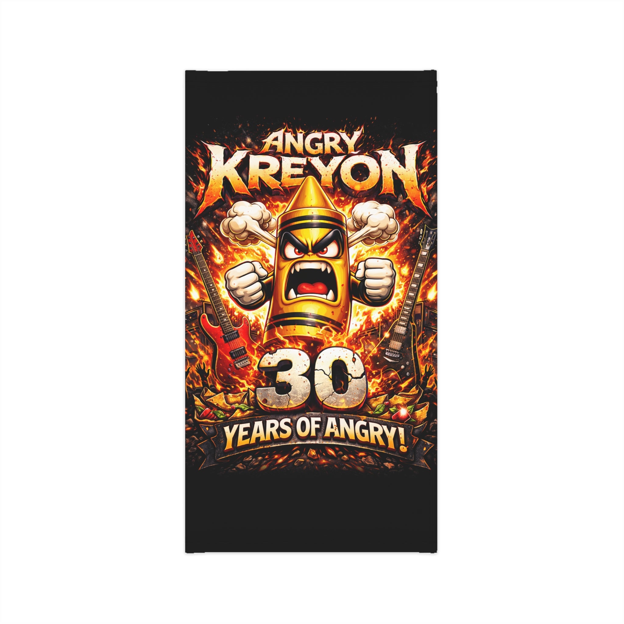 Angry Kreyon 30 Years of Angry Neck Gaiter | Rock Metal Graphic Band