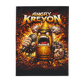 Angry Kreyon Heavy Metal Fleece Blanket — Loud Rock Band Throw