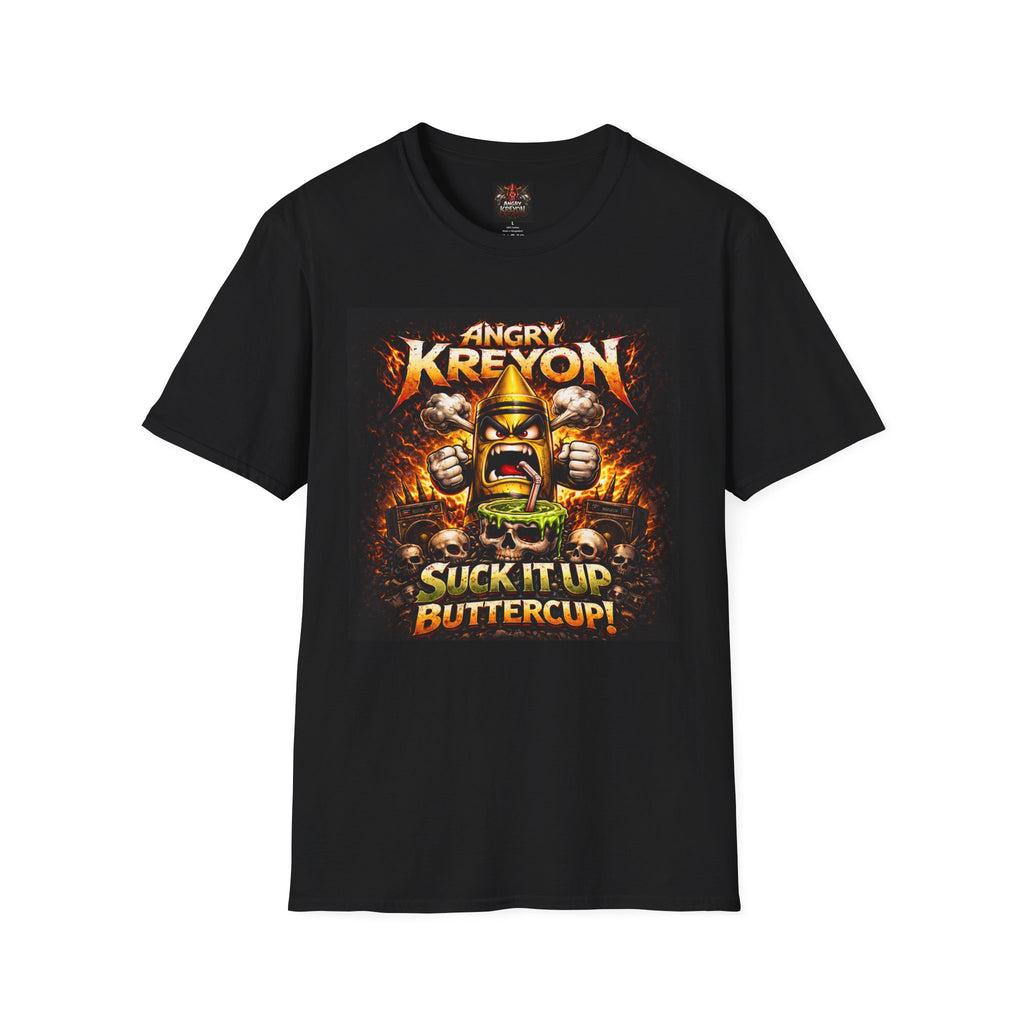 Angry Kreyon "Suck It Up Buttercup" Graphic T-Shirt