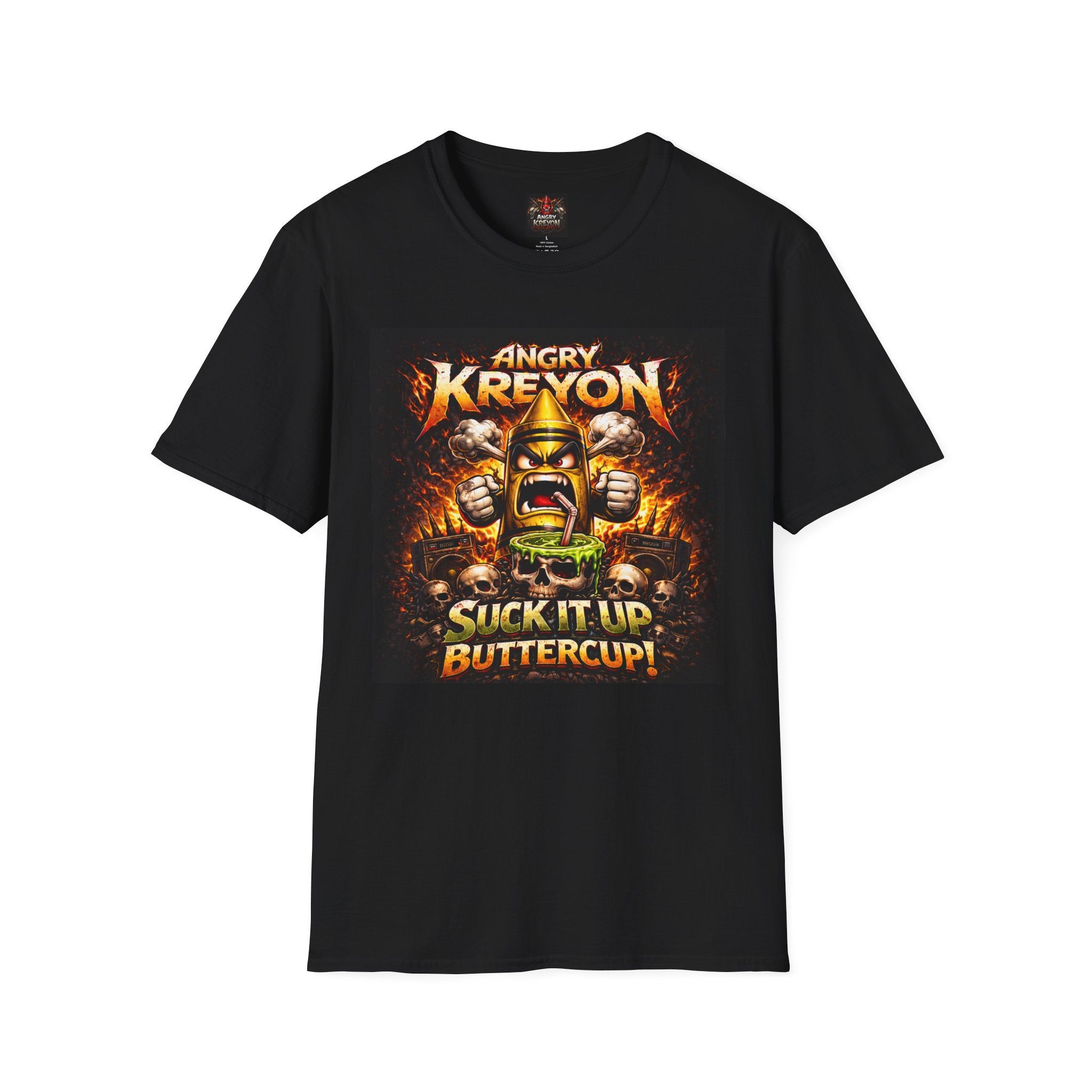 Angry Kreyon "Suck It Up Buttercup" Graphic T-Shirt