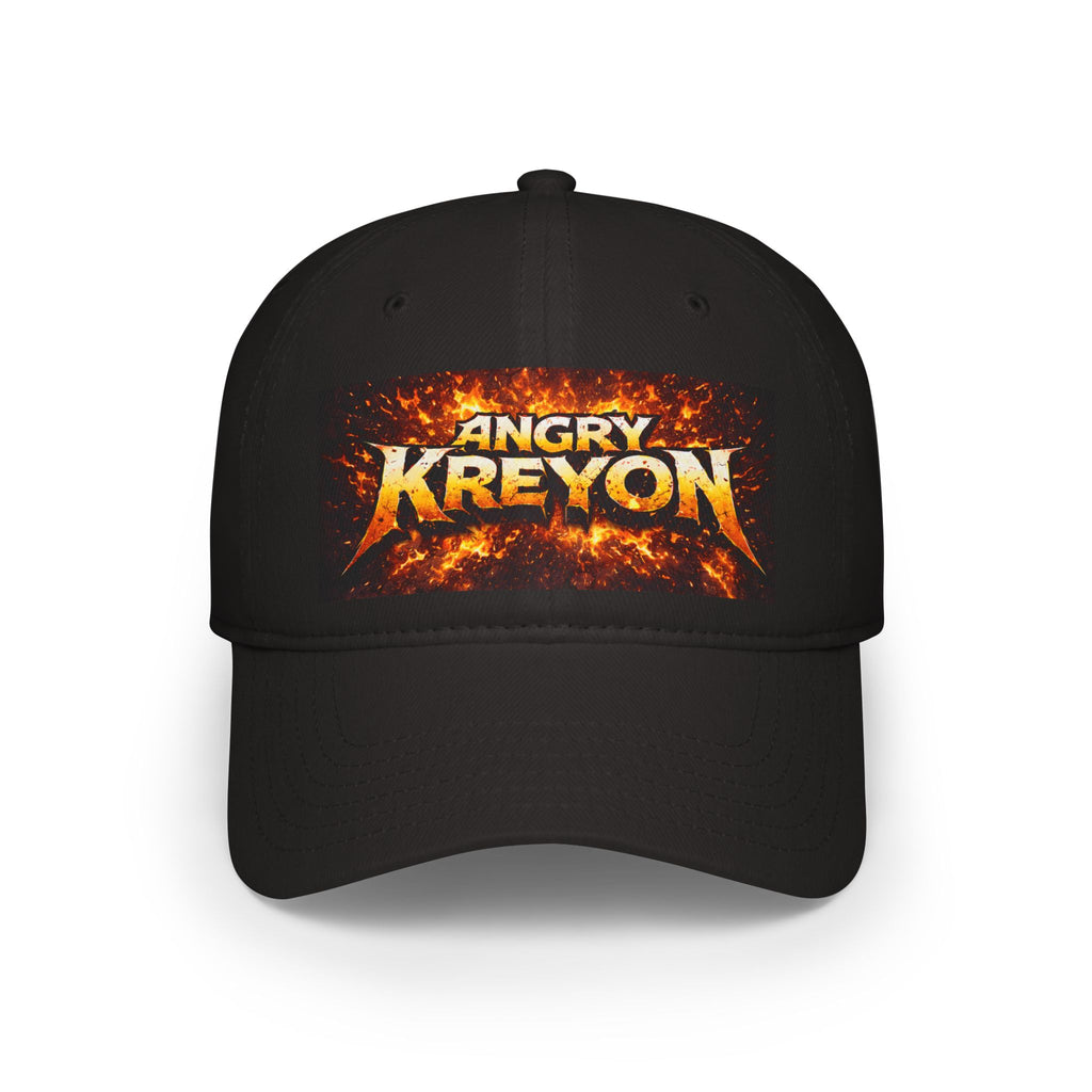 Angry Kreyon Embroidered Low Profile Baseball Cap – Fire Logo Hat