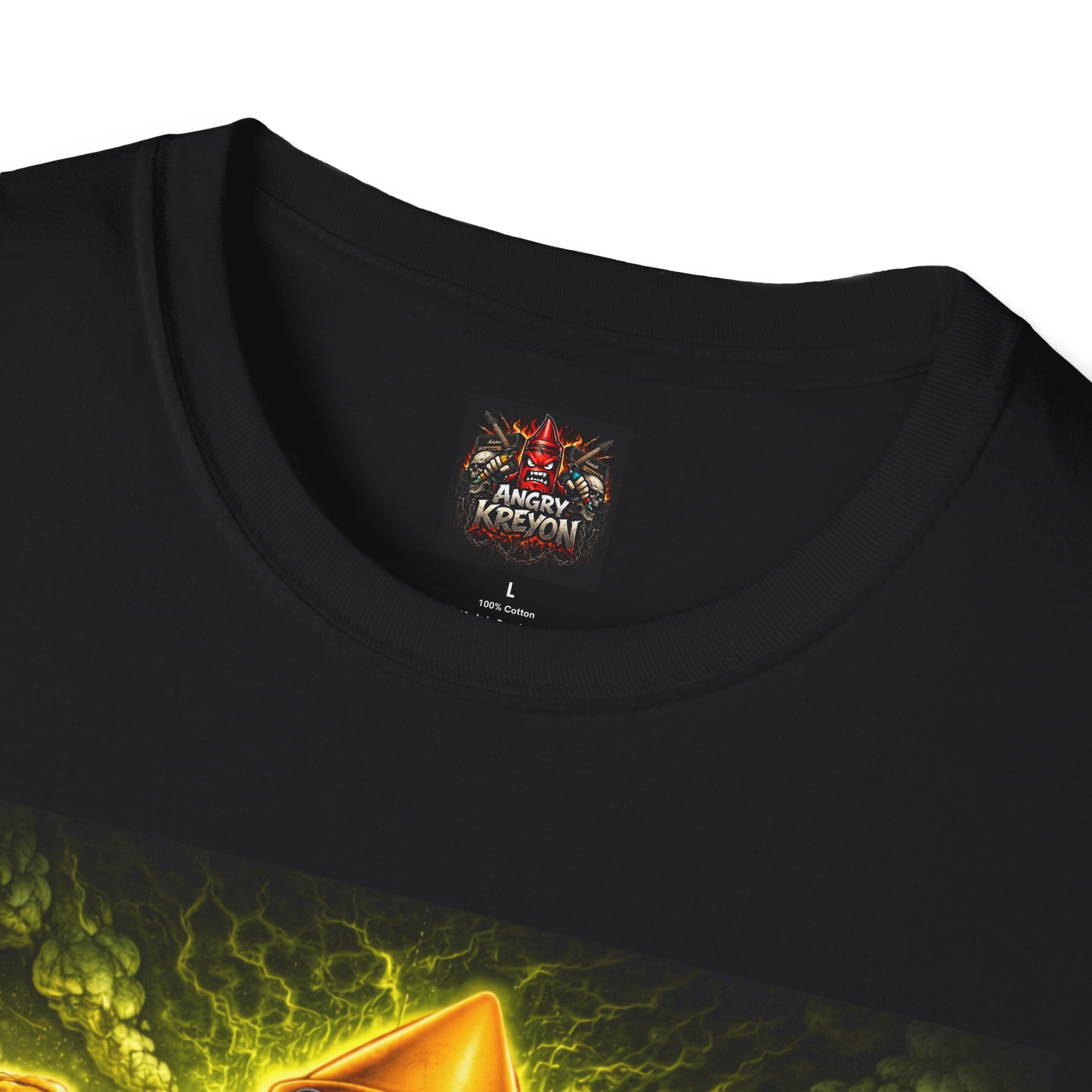 Angry Kreyon Sick World Graphic T-Shirt — Heavy Metal Style Illustration