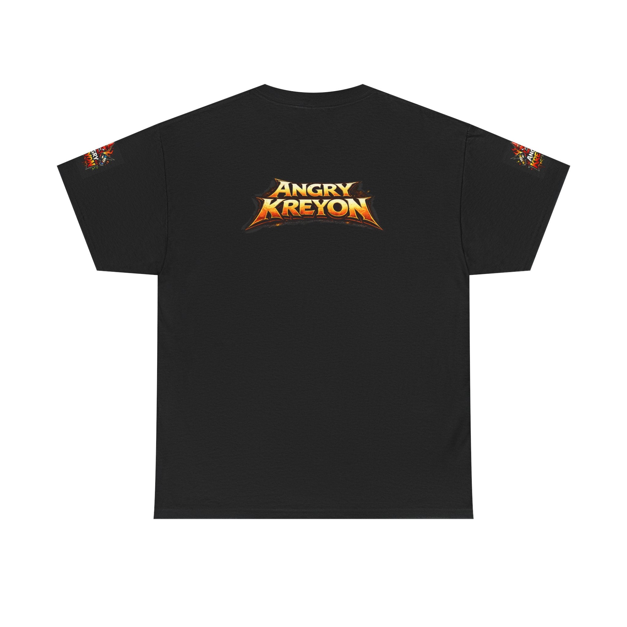 Angry Kreyon Metal Band Tee — Fiery Demon Logo Graphic T-Shirt