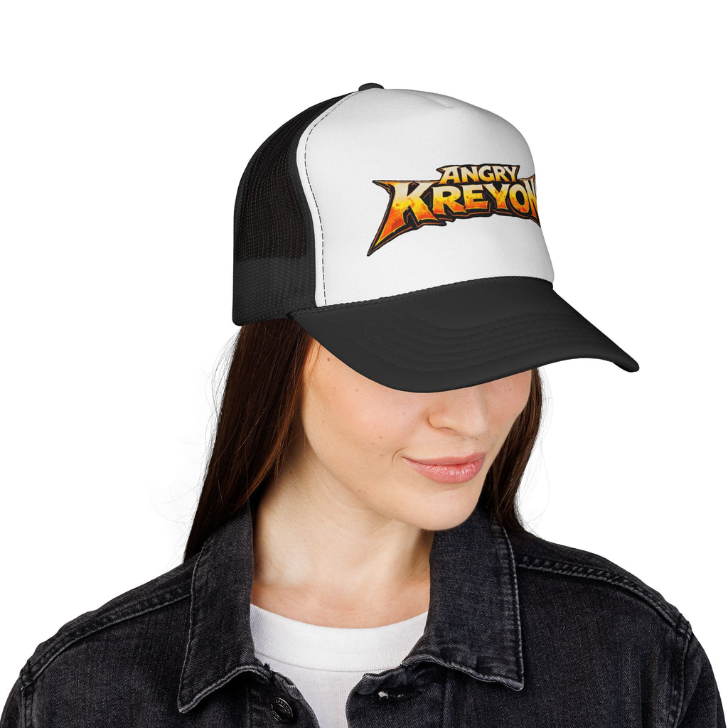 Trucker Cap — 'Angry Kreyon' Retro Logo Mesh Hat
