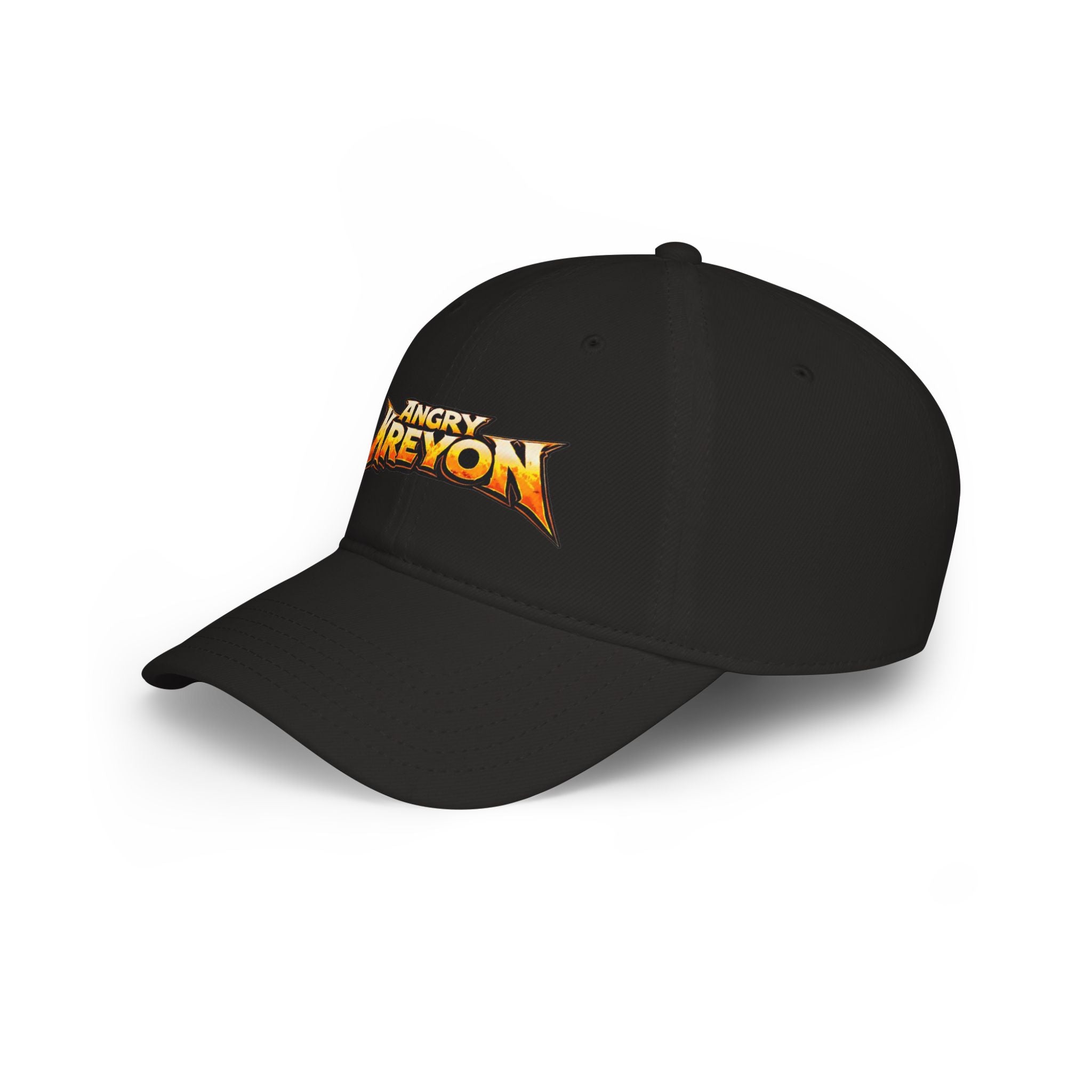 Angry KREYON Logo Low-Profile Baseball Cap — Retro Metal Band Style Hat