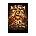 Rolled Poster - "Angry Kreyon: 30 Years of Angry" Rock Band Anniversary Art