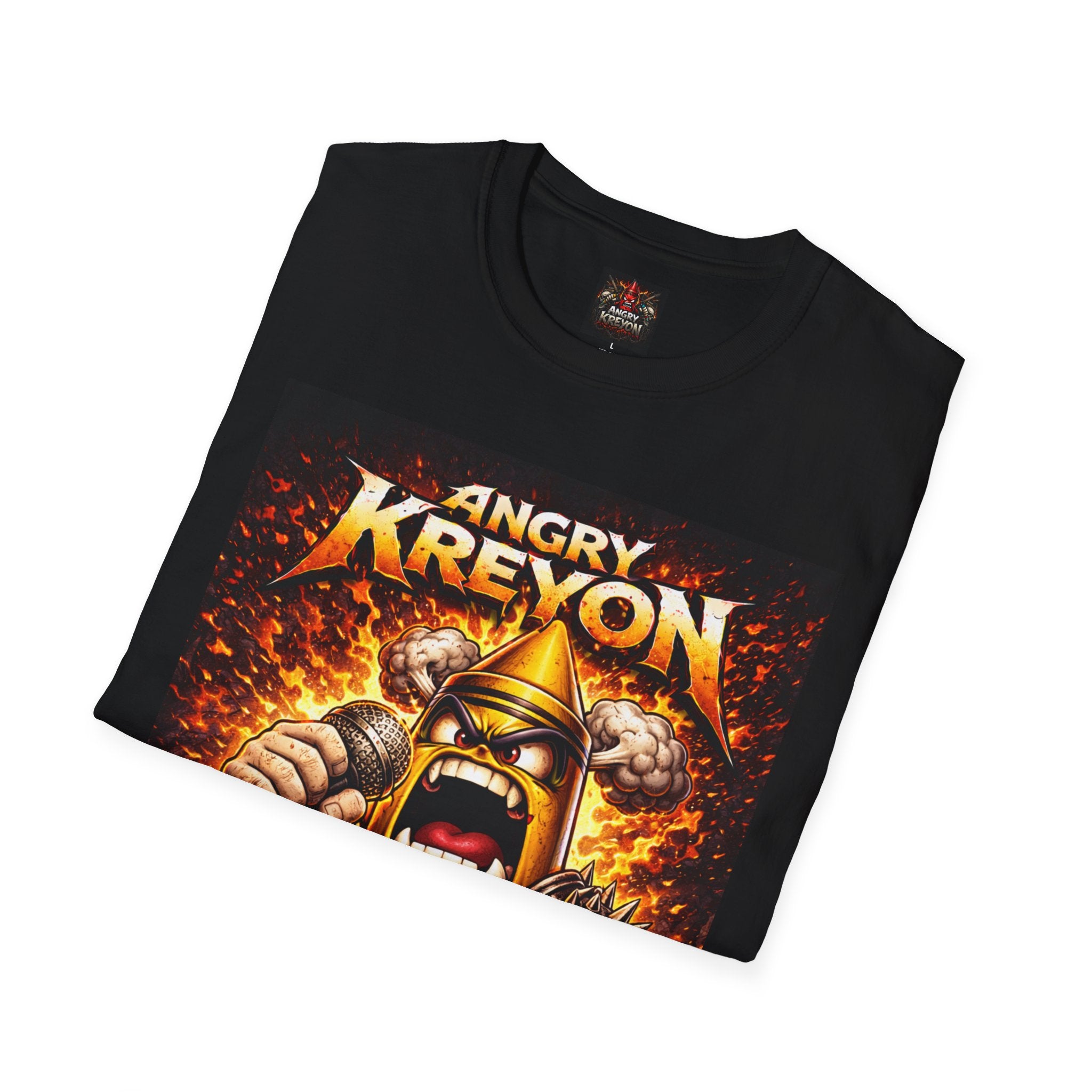 Angry Kreyon Band Tee — Fiery Graphic T-Shirt