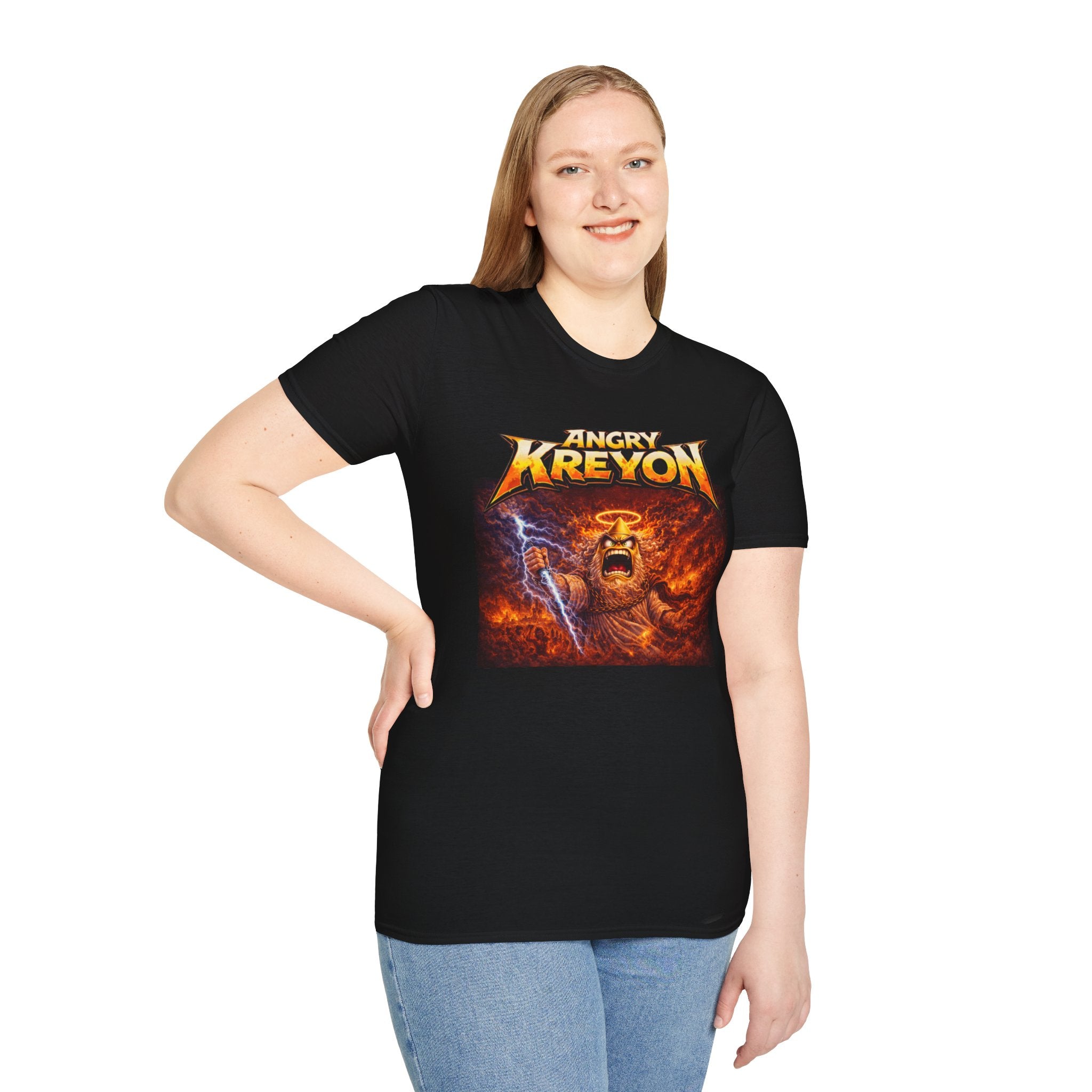 Angry Kreyon Band Tee — Vintage Heavy Metal Graphic T-Shirt