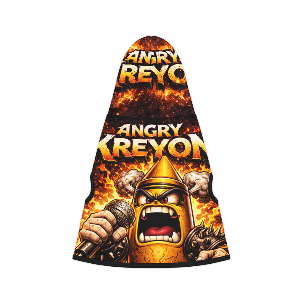 Pet Hoodie — Angry Kreyon Fiery Mic Graphic Hoodie for Dogs & Cats