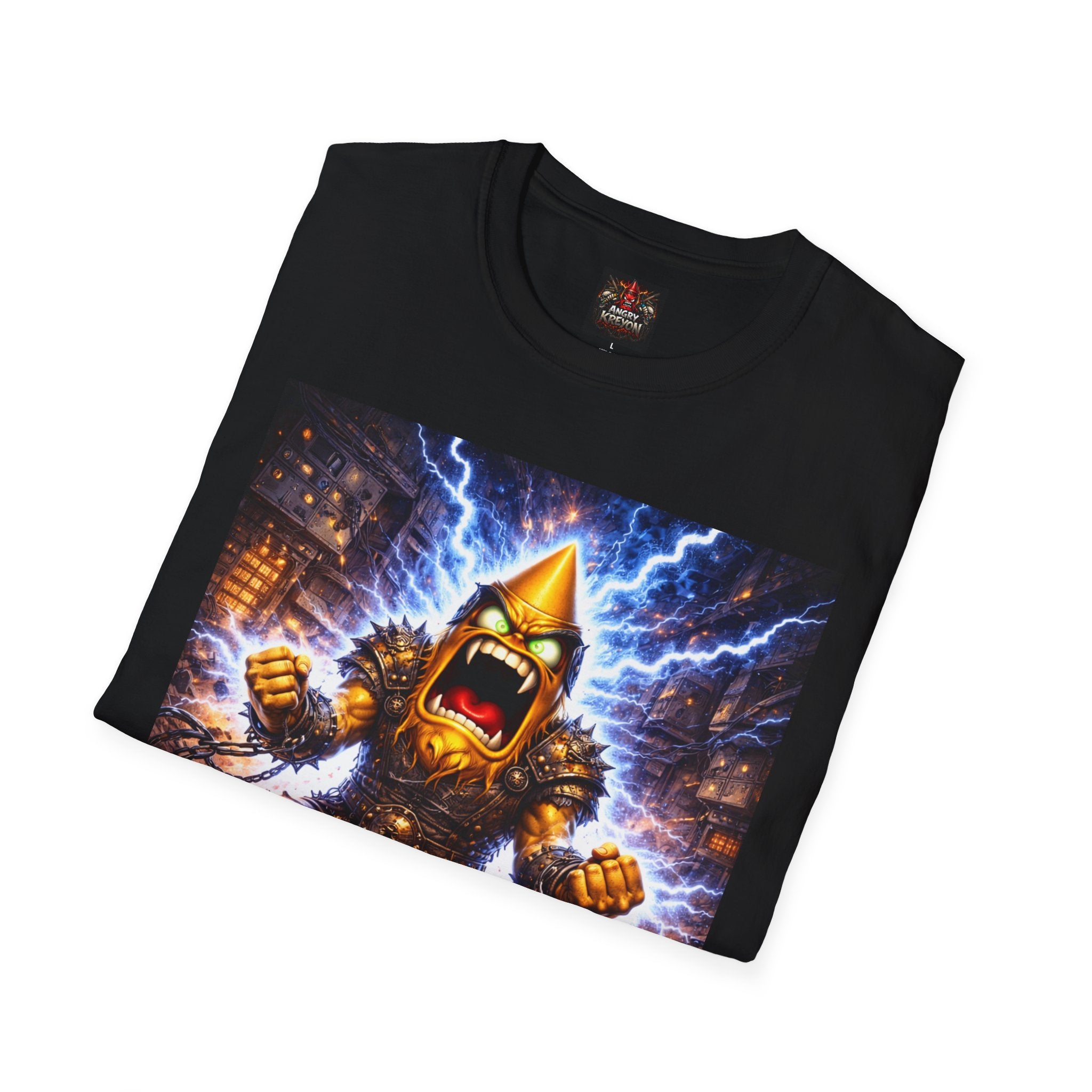 Angry Kreyón Shocked T-Shirt — Retro Arcade Beast Graphic Tee
