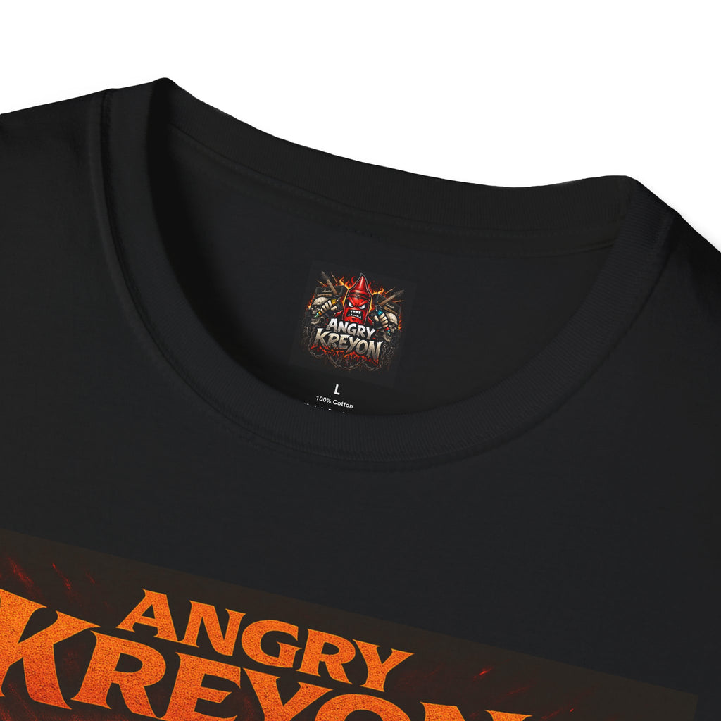 Angry Kreyon retro Graphic T-Shirt — Retro Heavy Metal Band Tee